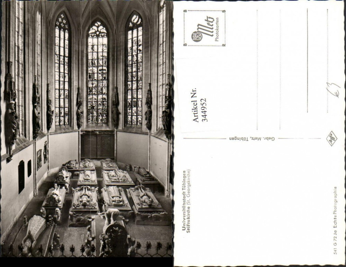 344952,Tübingen Stiftskirche St. Georgskirche Kirche Innenansicht Grabmäler