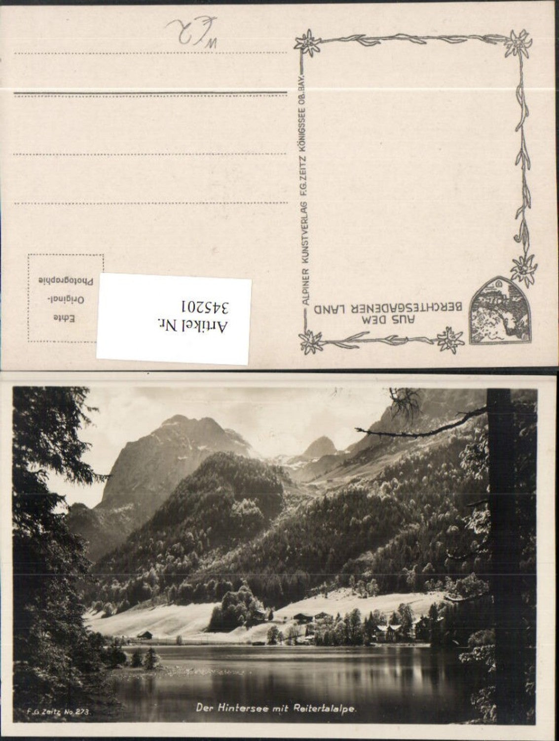 345201,Hintersee See m. Reitertalalpe b. Berchtesgaden Bergkulisse