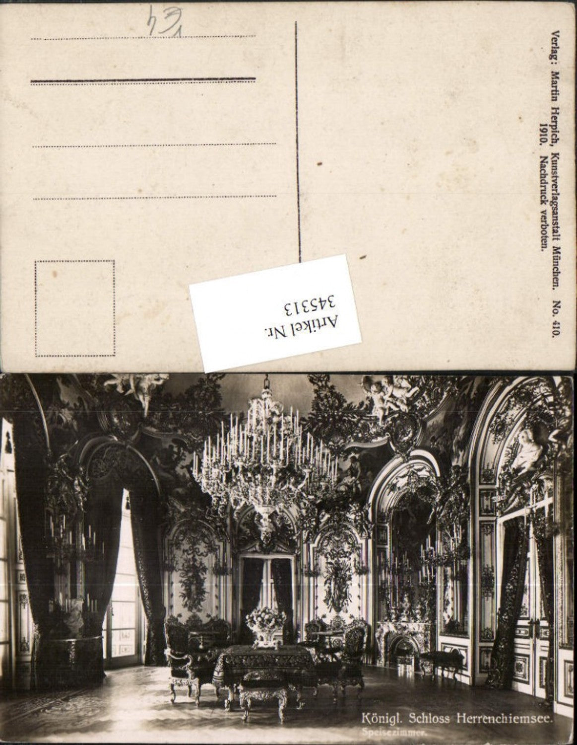 345313,Königliches Schloss Herrenchiemsee Speisezimmer pub Martin Herpich 410