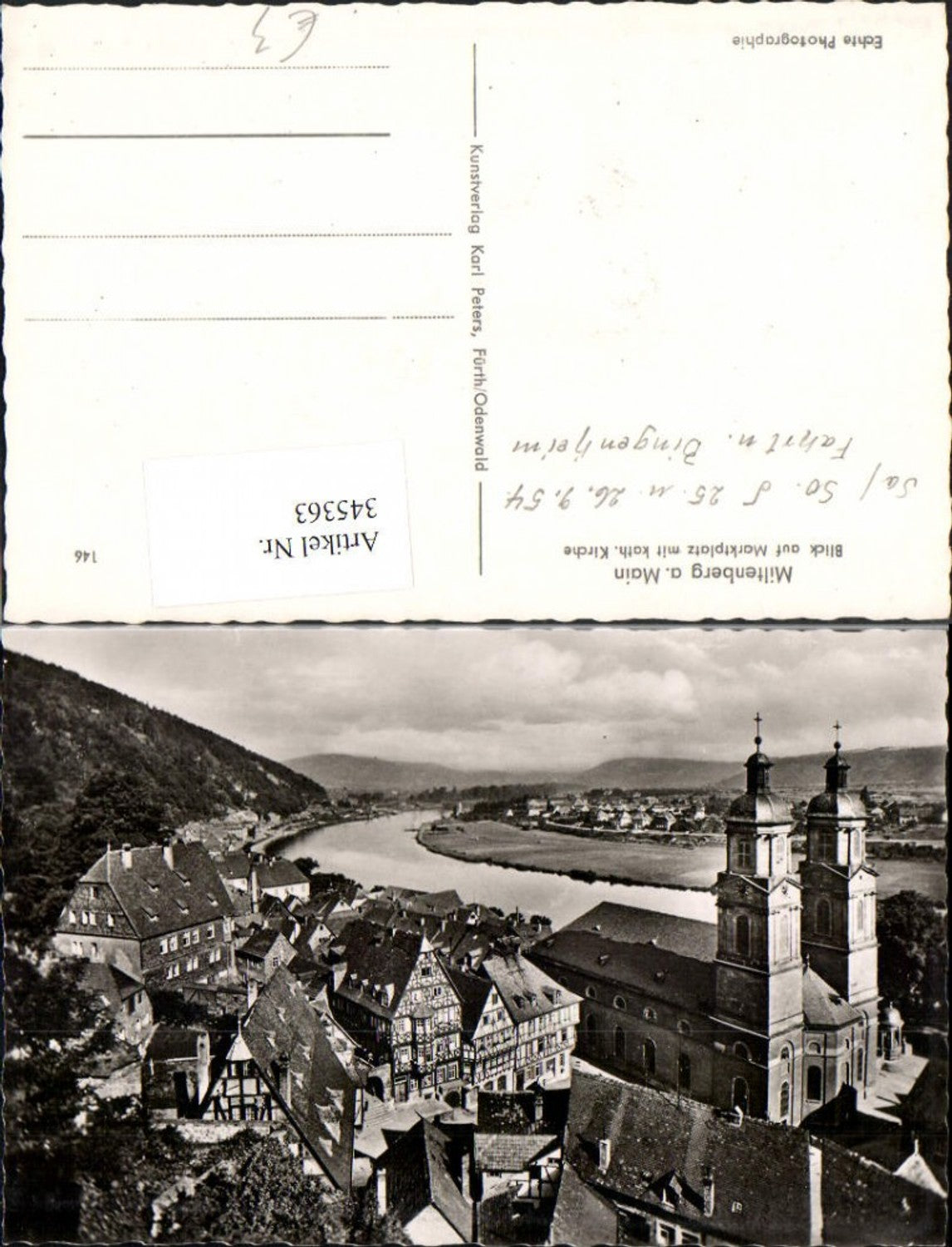 345363,Miltenberg am Main Teilansicht Marktplatz m. Katholischer Kirche