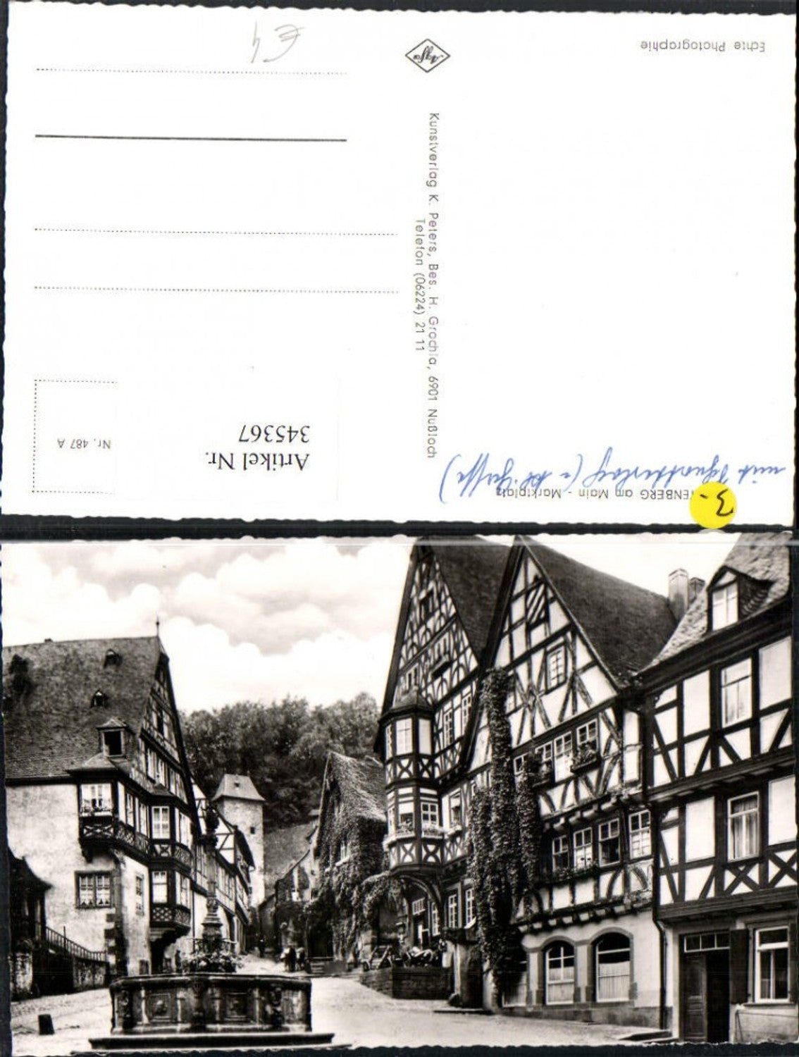 345367,Miltenberg am Main Marktplatz Straßenansicht Brunnen