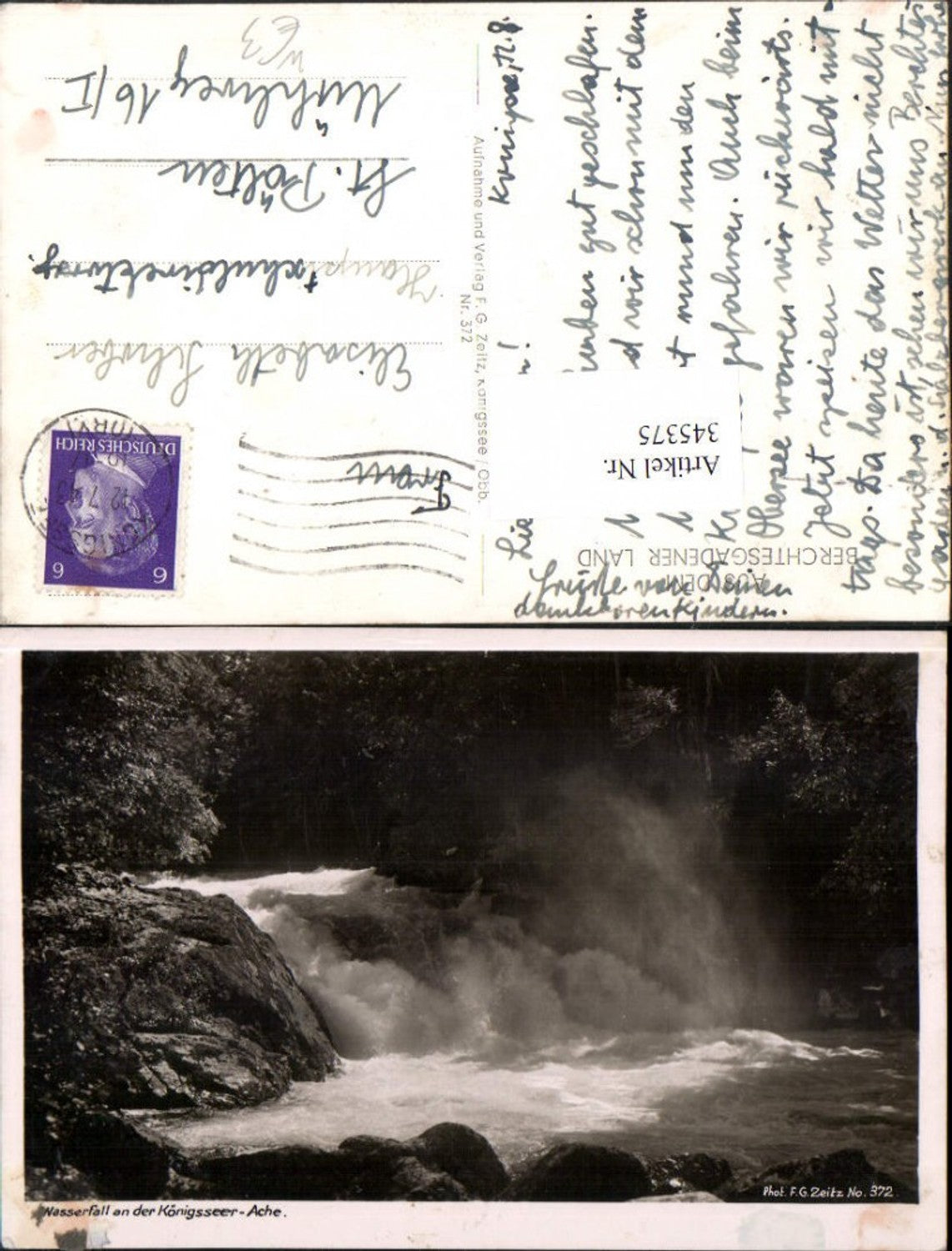 345375,Wasserfall an der Königsseer-Ache b. Schönau