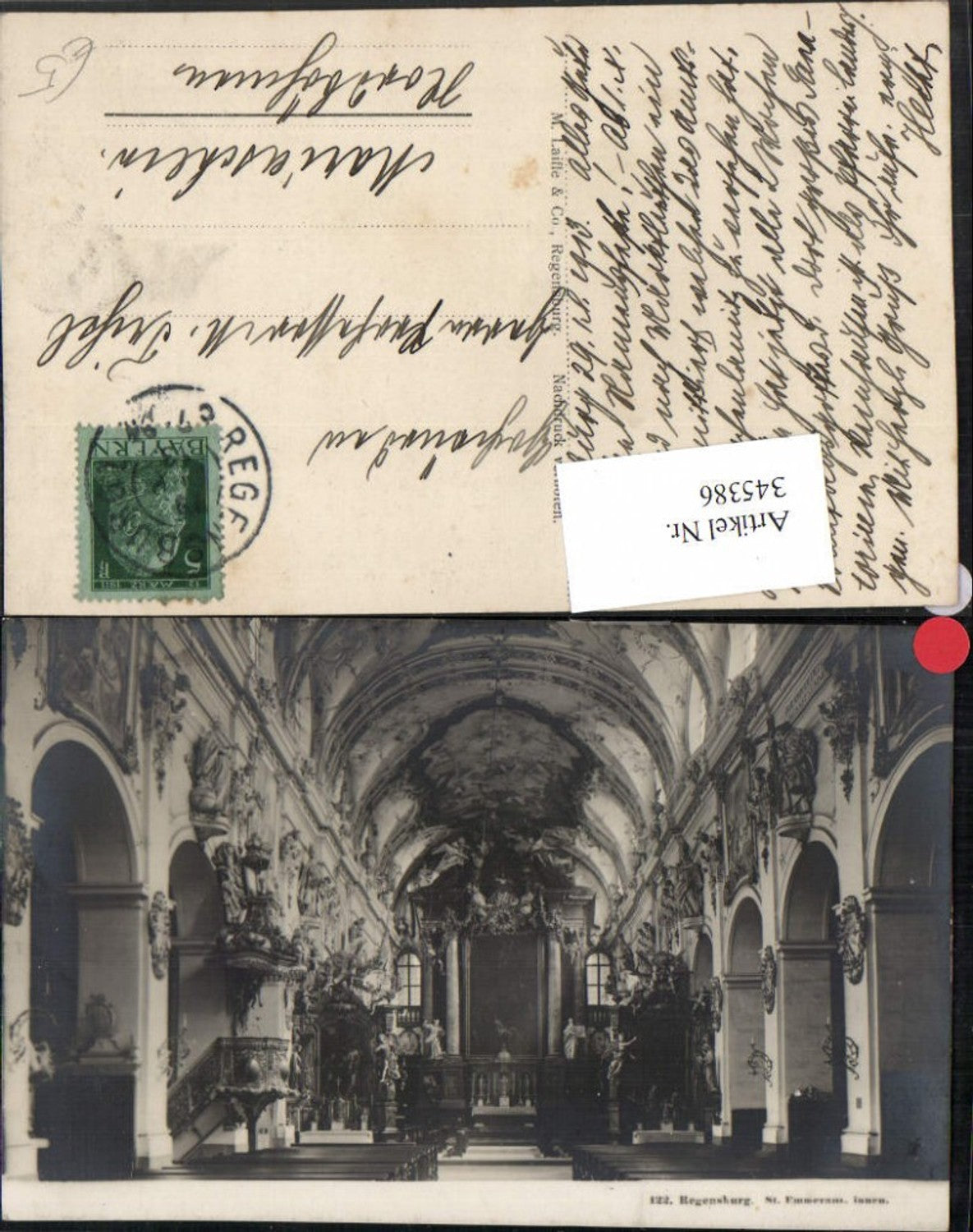 345386,Regensburg St. Emmeram Kirche Innenansicht Kanzel