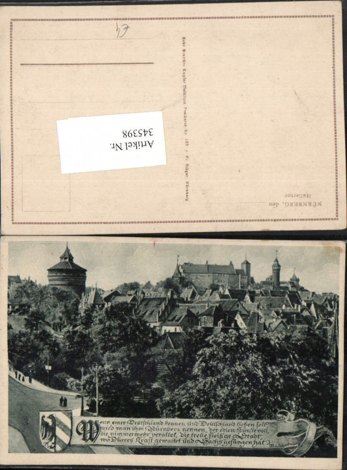 345398,Nürnberg Teilansicht Hallertor Text