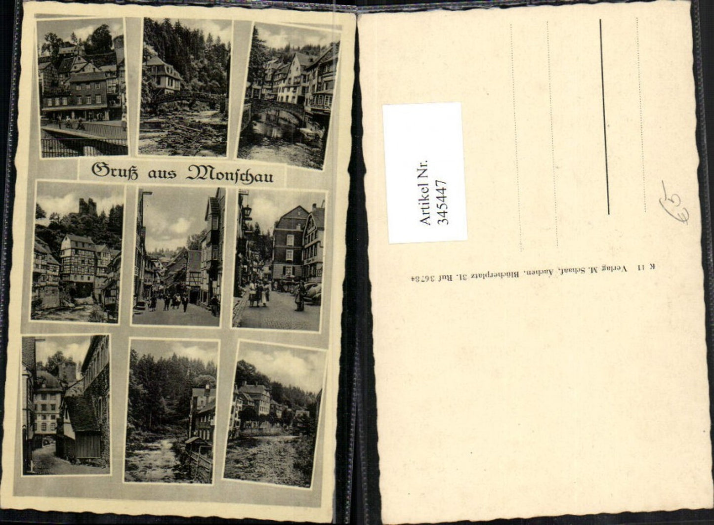 345447,Gruß aus Monschau in d. Eifel Ansichten Mehrbildkarte