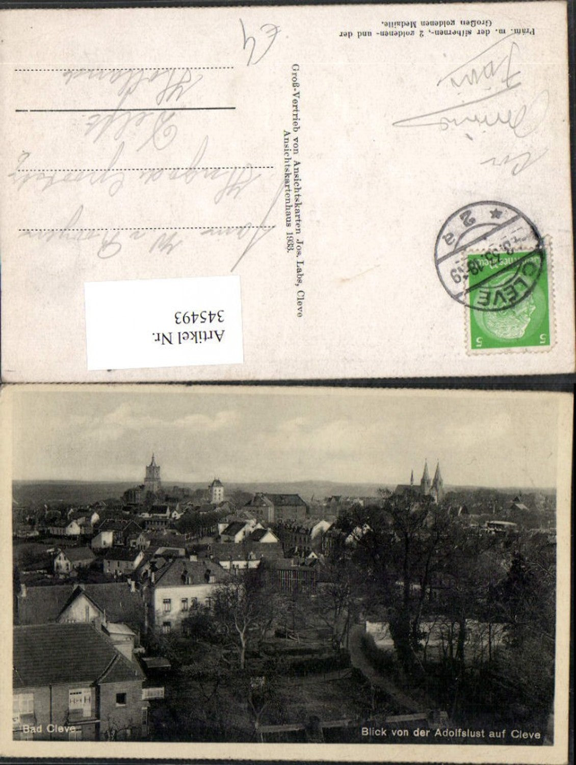 345493,Bad Cleve Kleve Totale von der Adolfslust