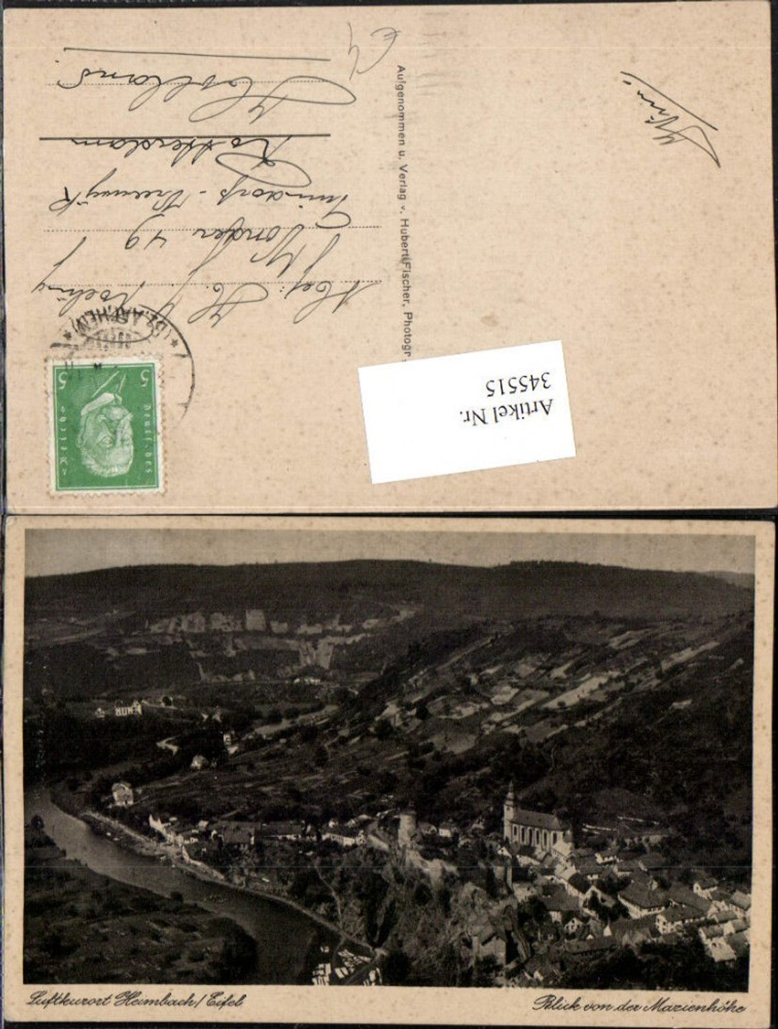 345515,Heimbach in d. Eifel Totale von der Marienhöhe