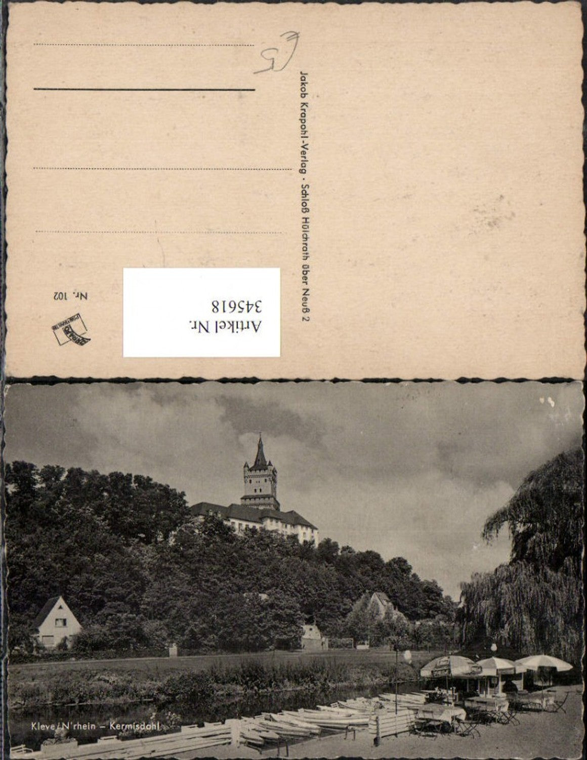 345618,Kleve Kermisdahl Terrasse Boote Schwanenburg