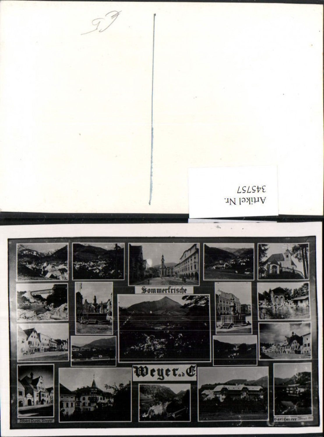 345757,Weyer Totale Straßenansicht Brunnen Brücke Mehrbildkarte
