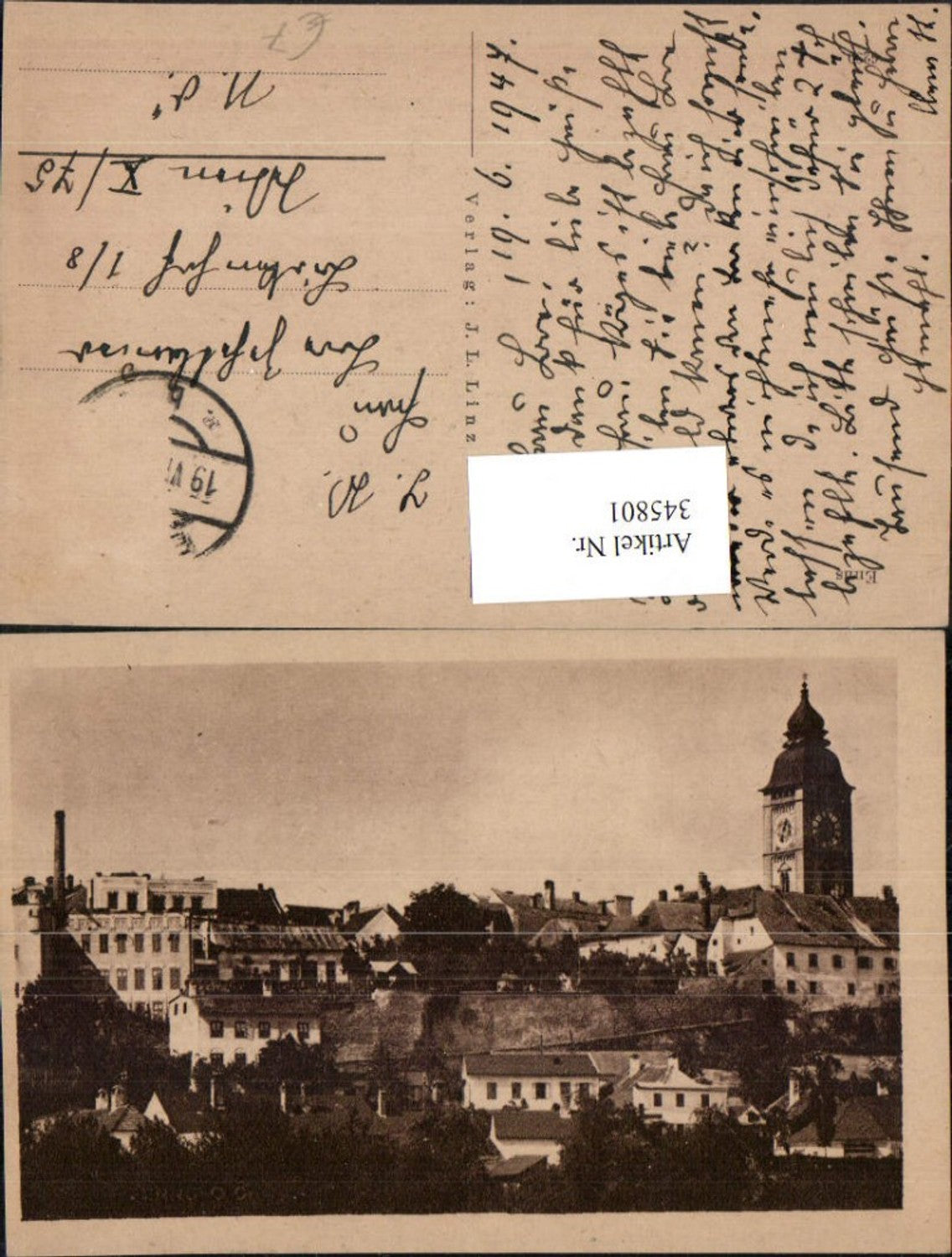 345801,Enns Teilansicht Stadtturm