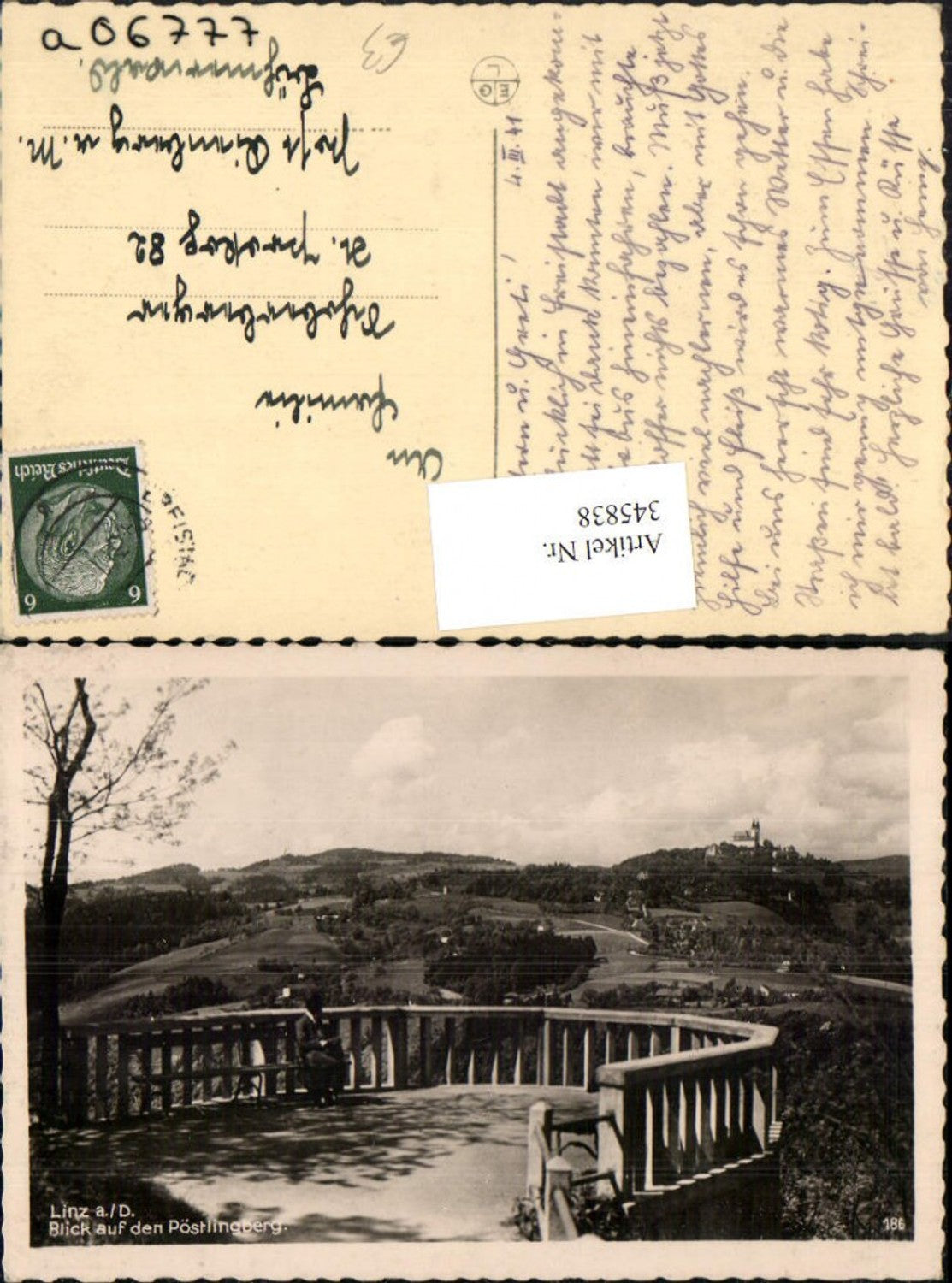 345838,Linz an d. Donau Blick auf den Pöstlingberg Aussichtsplattform