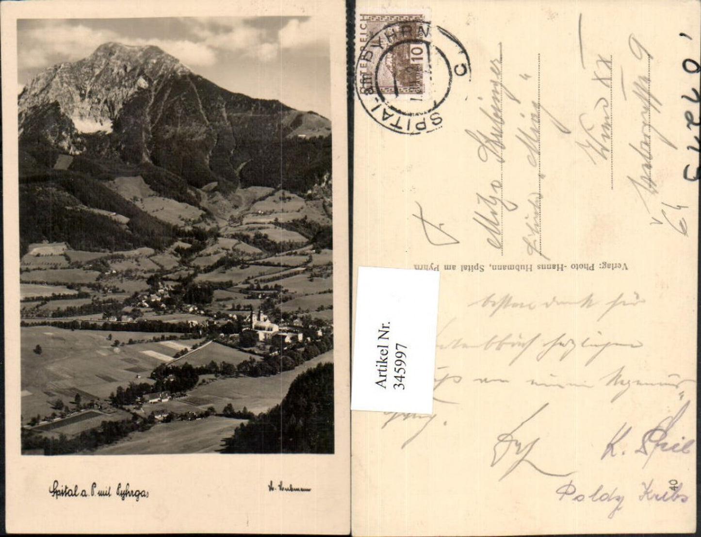 345997,Spital am Pyhrn Totale m. Pyhrgas Bergkulisse pub Foto Hubmann