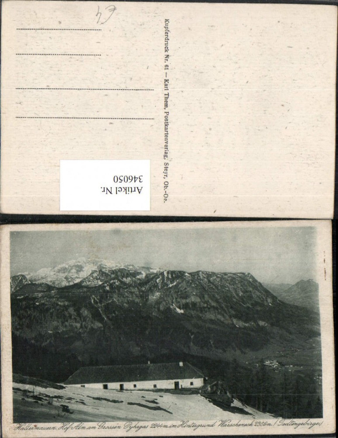 346050,Hallermauern Hof-Alm am Großen Pyhrgas b. Spital m. Warscheneck Bergkulisse