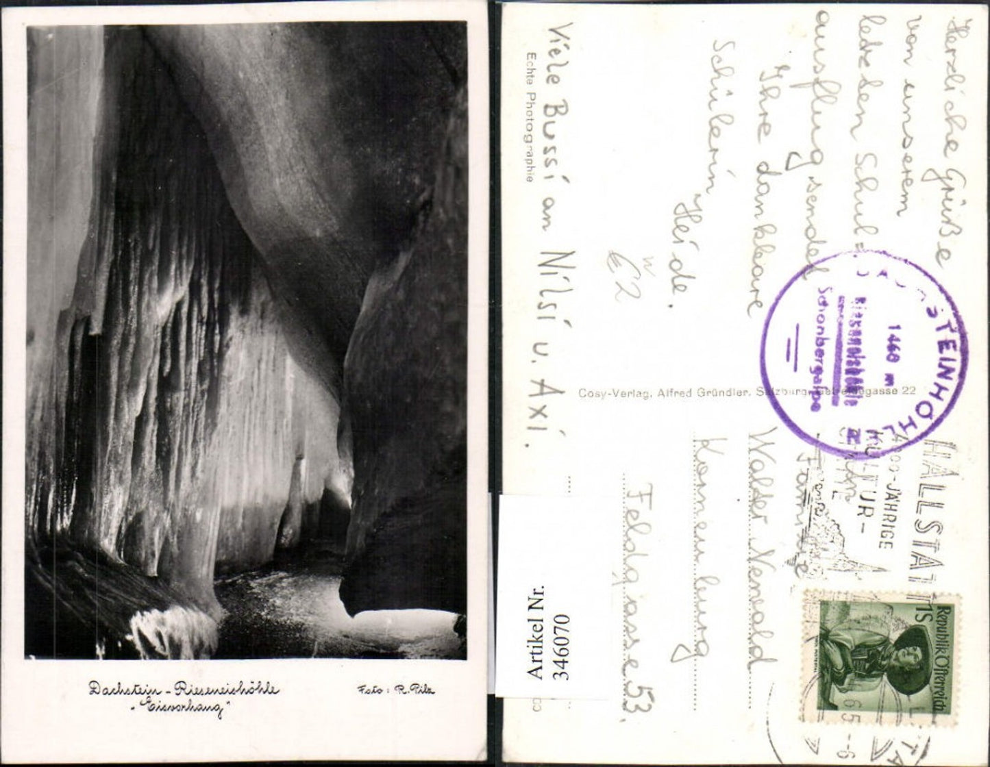 346070,Dachstein Rieseneishöhle b. Obertraun Eisvorhang