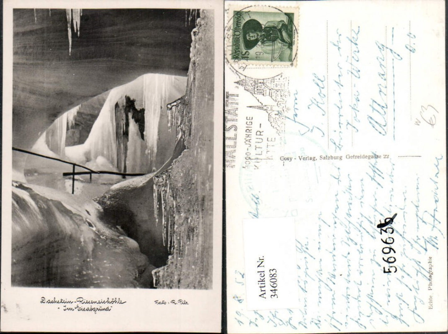 346083,Dachstein Rieseneishöhle b. Obertraun Eisabgrund