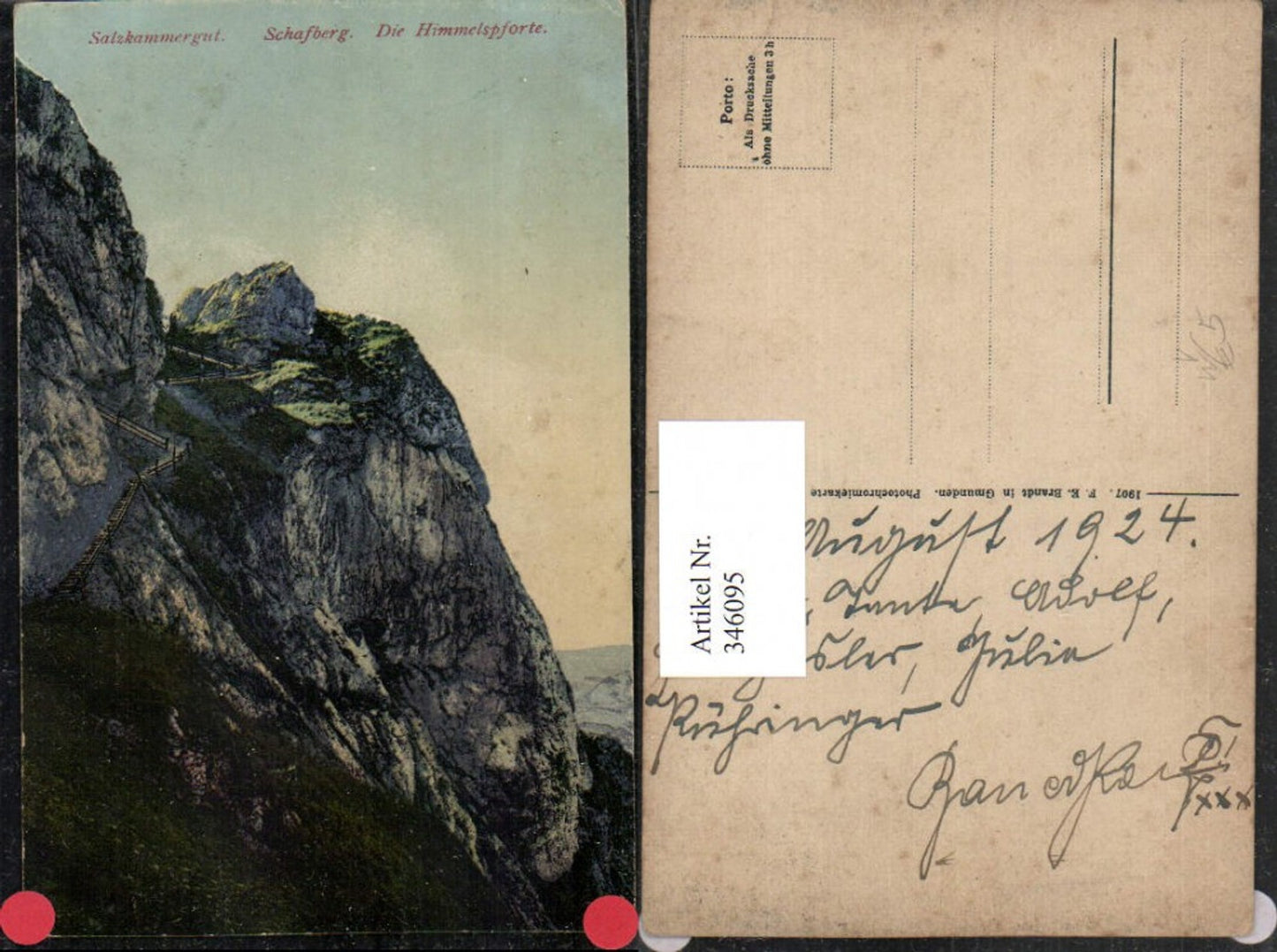 346095,Schafberg b. St. Wolfgang Himmelspforte Felswand pub F. E. Brandt 528