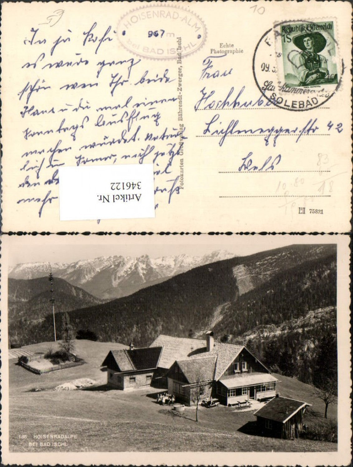 346122,Hoisenradalpe Almhütte b. Bad Ischl Bergkulisse