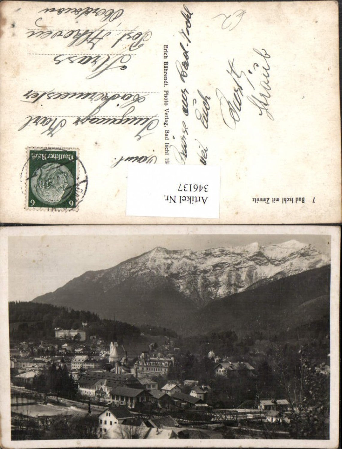 346137,Bad Ischl Teilansicht m. Zimnitz Bergkulisse