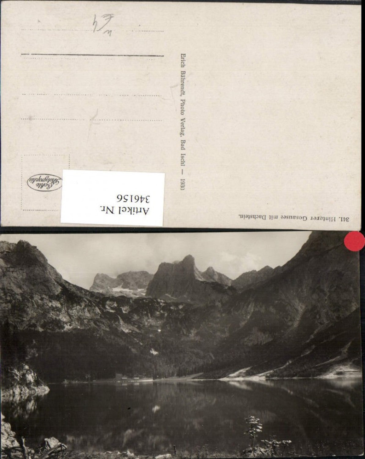 346156,Hinterer Gosausee See b. Gosau m. Dachstein Bergkulisse