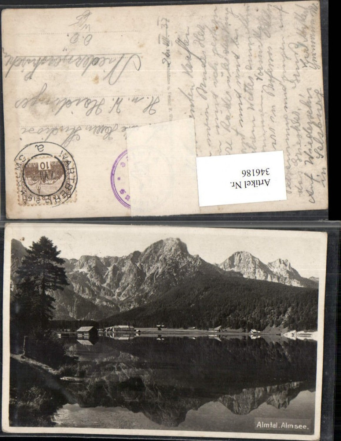 346186,Almtal Almsee See b. Grünau Bergkulisse