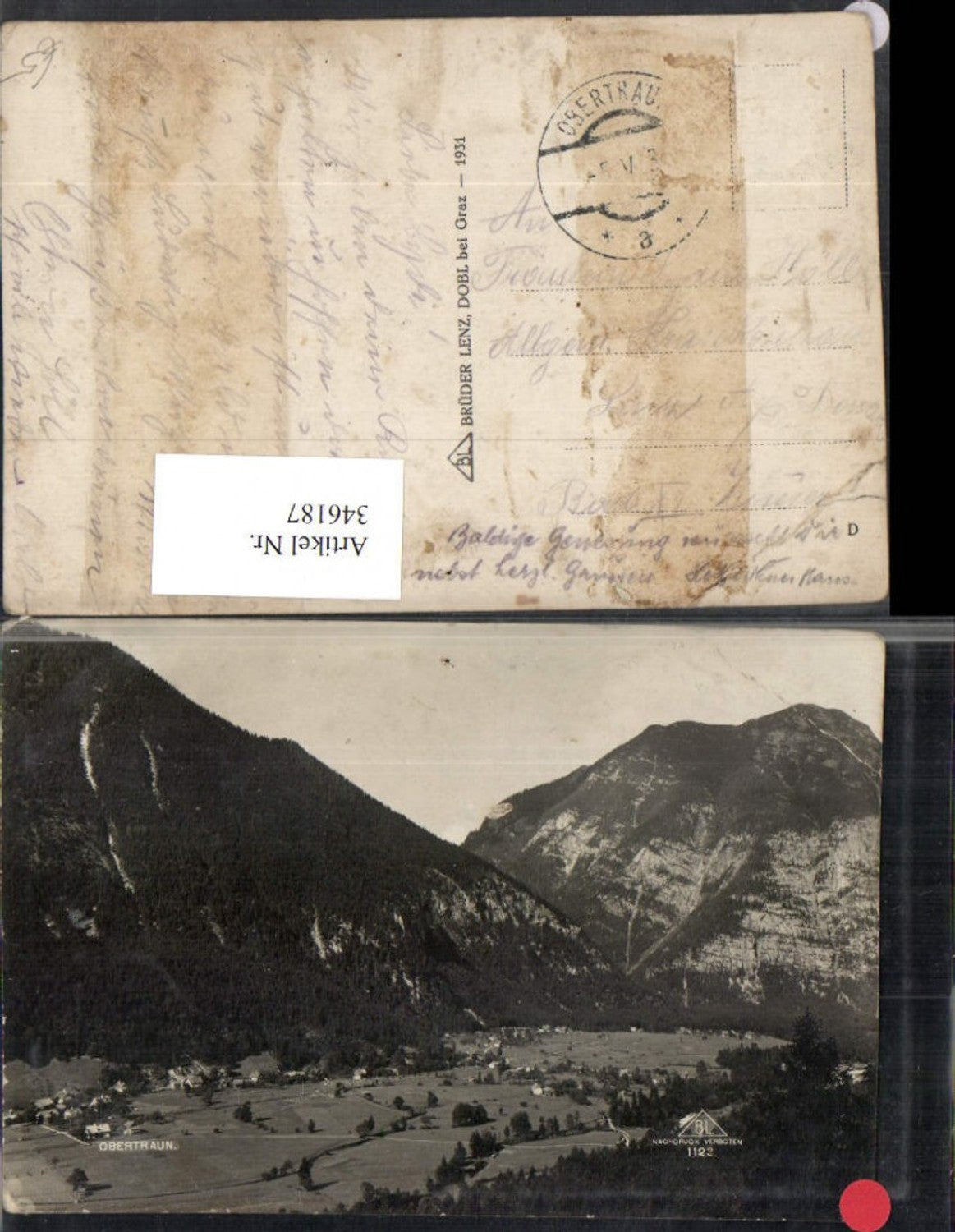 346187,Obertraun Totale Bergkulisse