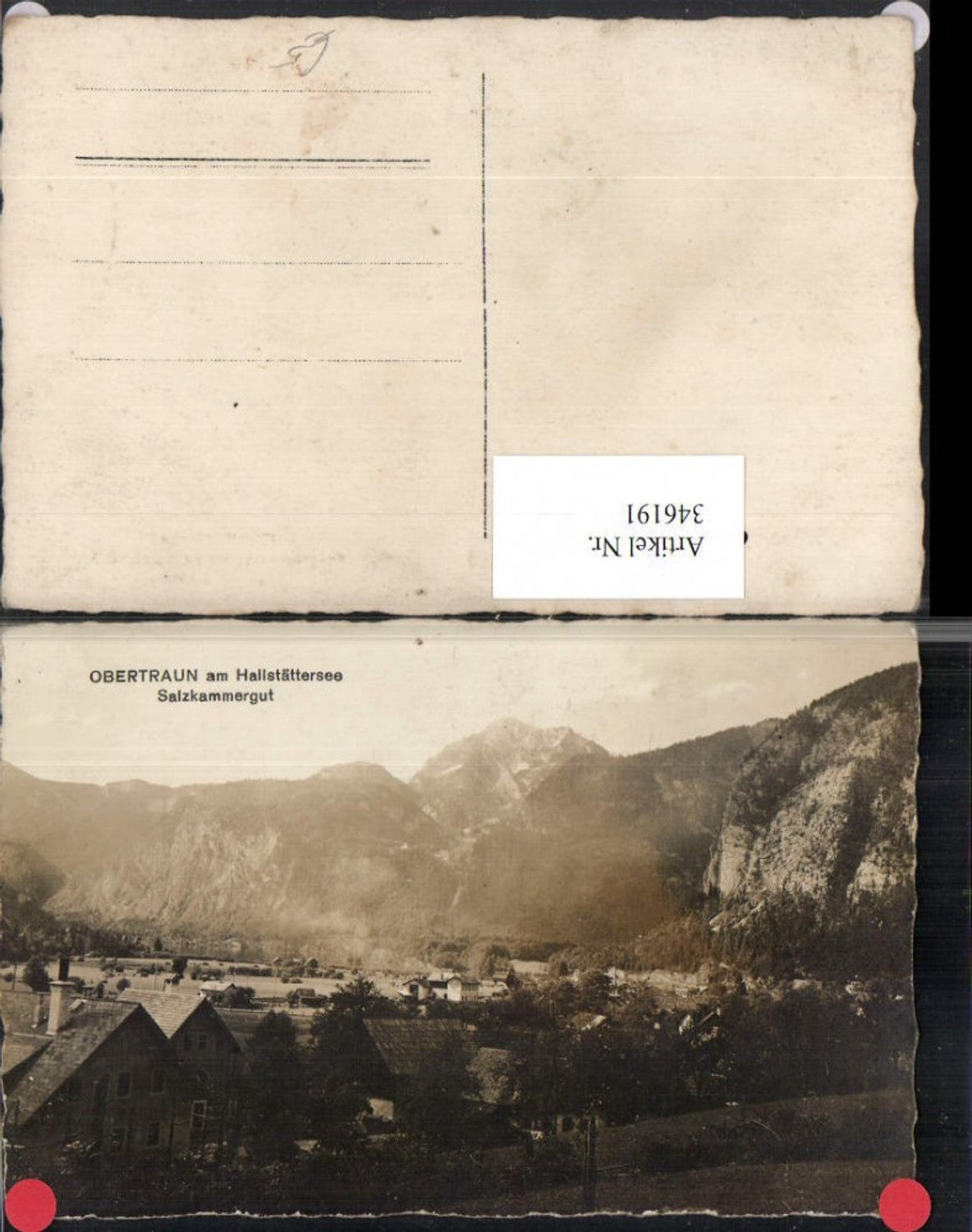 346191,Obertraun am Hallstättersee Teilansicht Bergkulisse