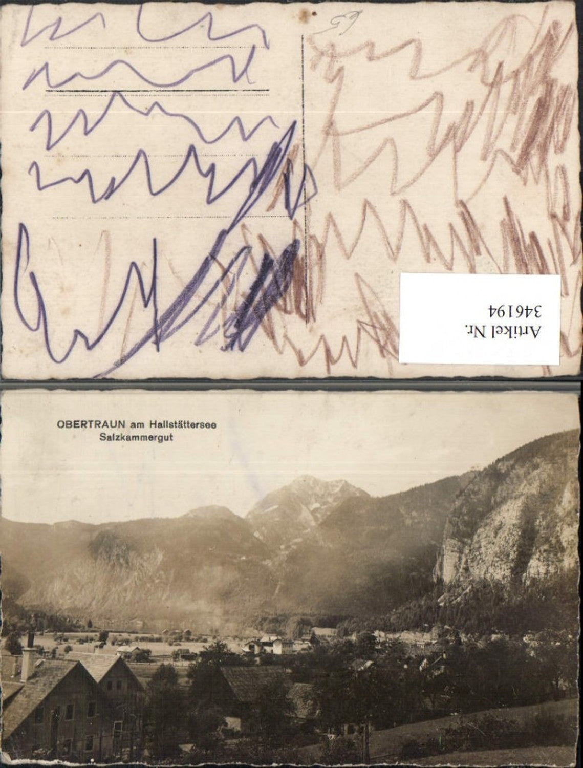 346194,Obertraun am Hallstättersee Teilansicht Bergkulisse