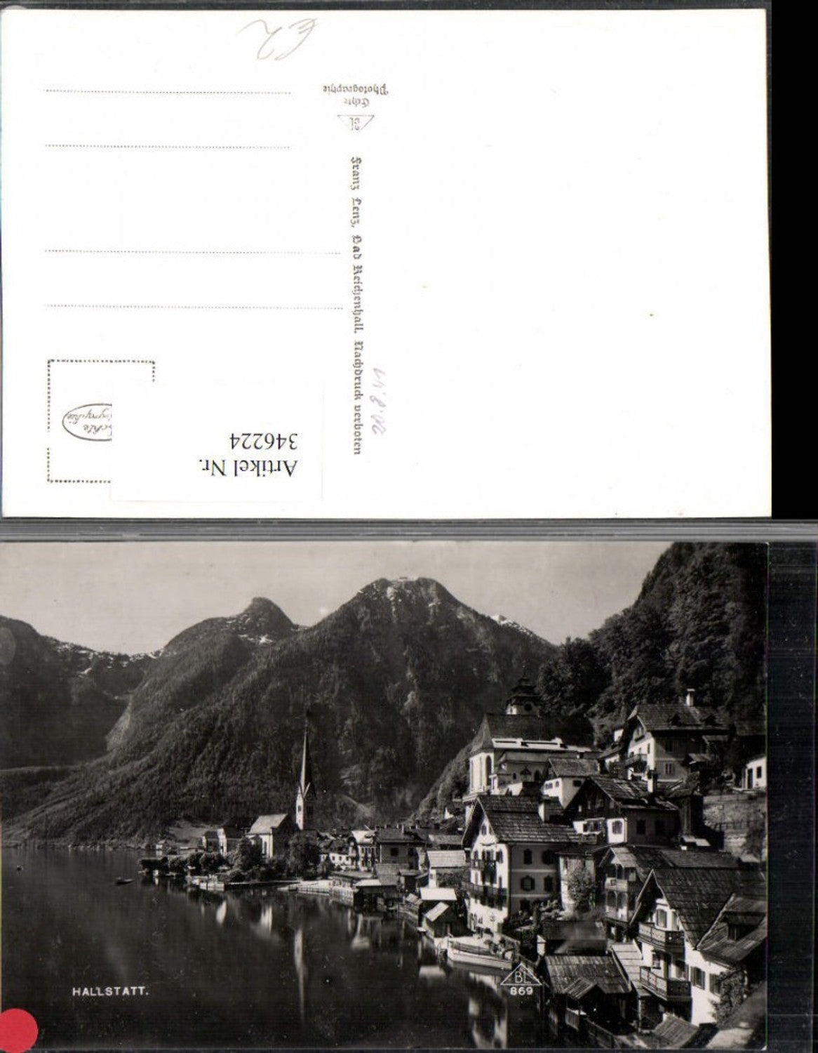 346224,Hallstatt Teilansicht Kirche Bergkulisse