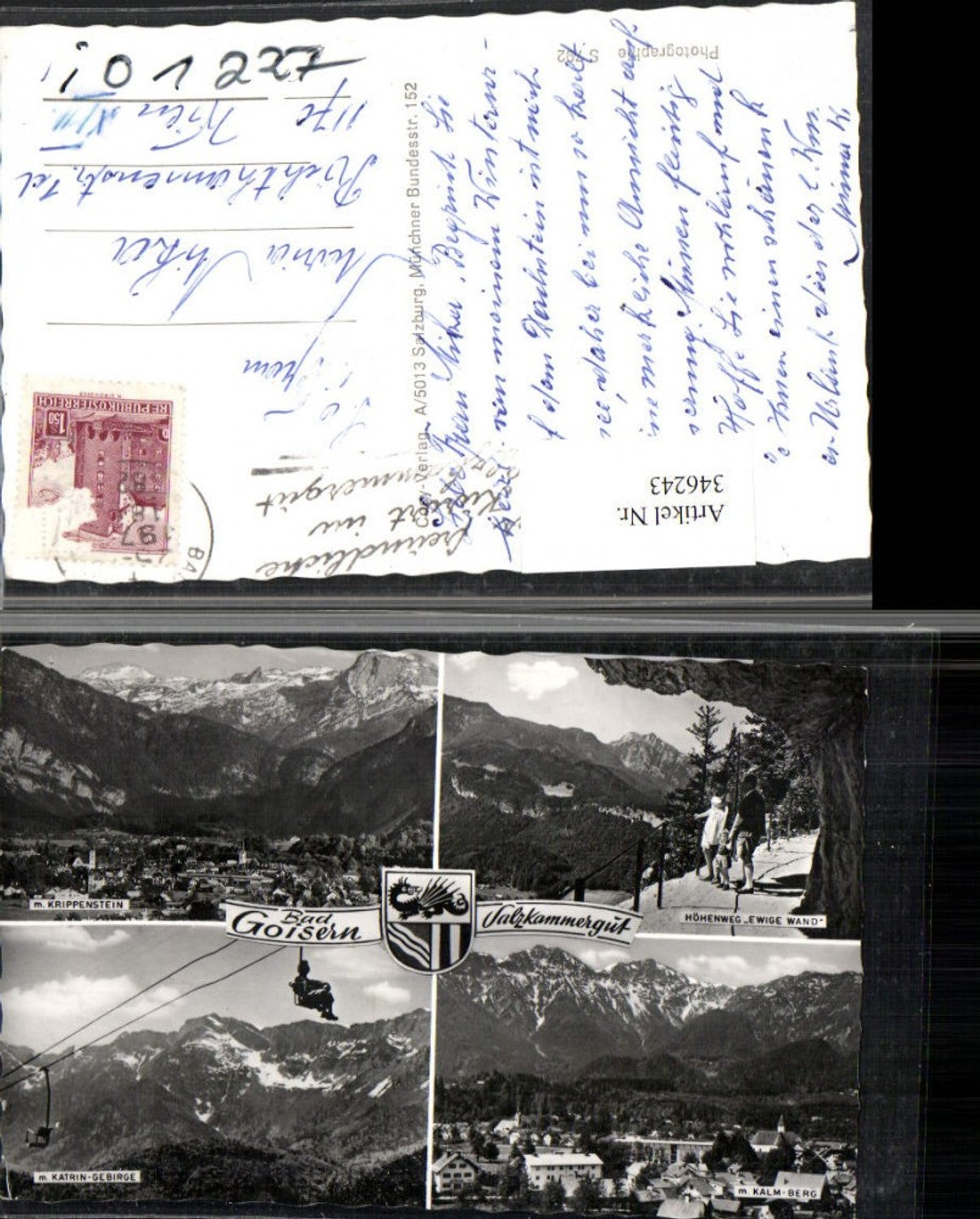 346243,Bad Goisern Totale Höhenweg Sessellift Mehrbildkarte