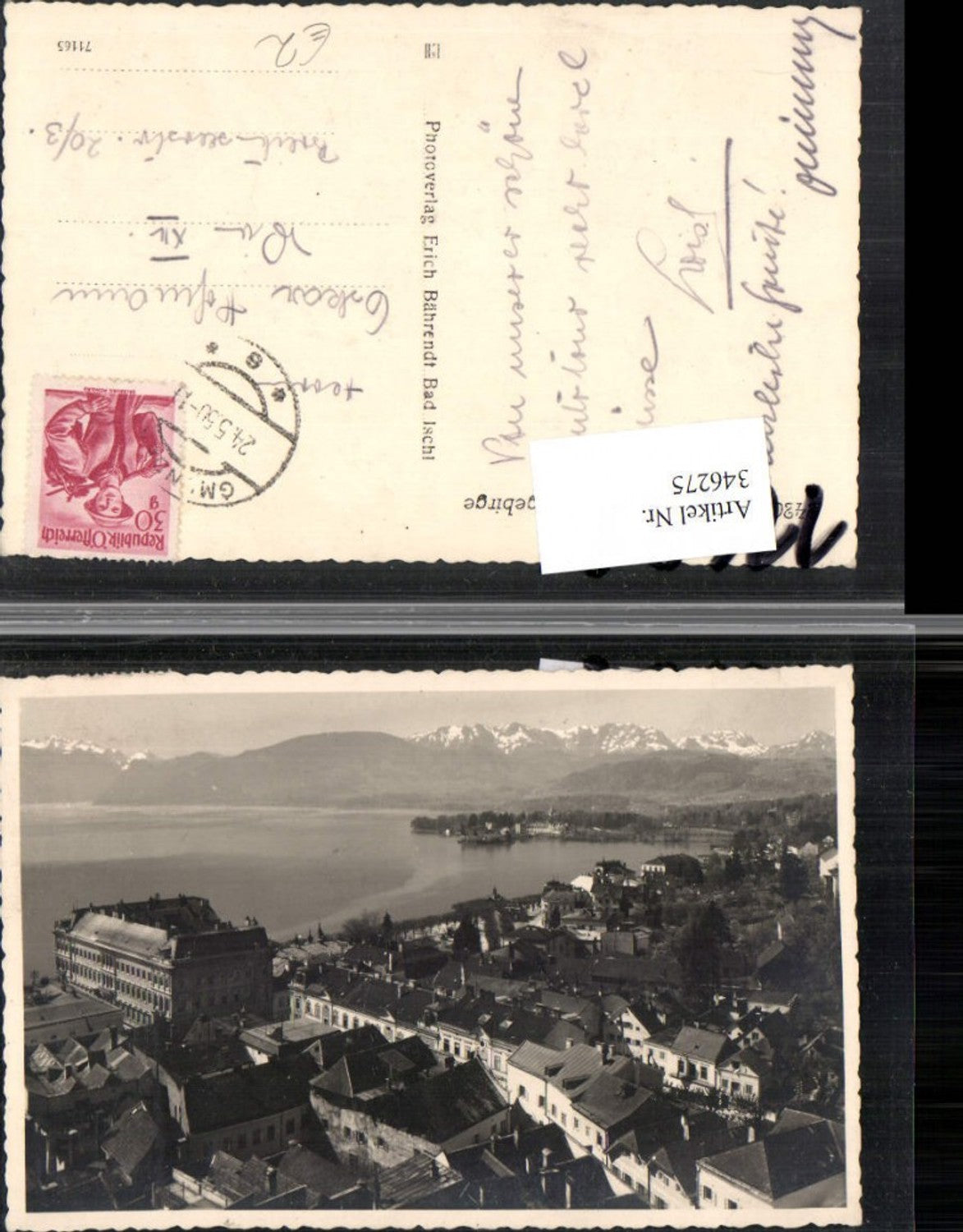 346275,Gmunden Teilansicht m. Höllengebirge Bergkulisse