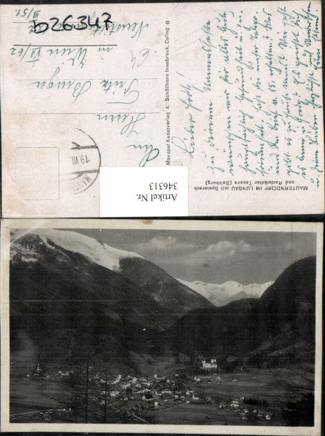 346313,Mauterndorf im Lungau Totale m. Speiereck Bergkulisse