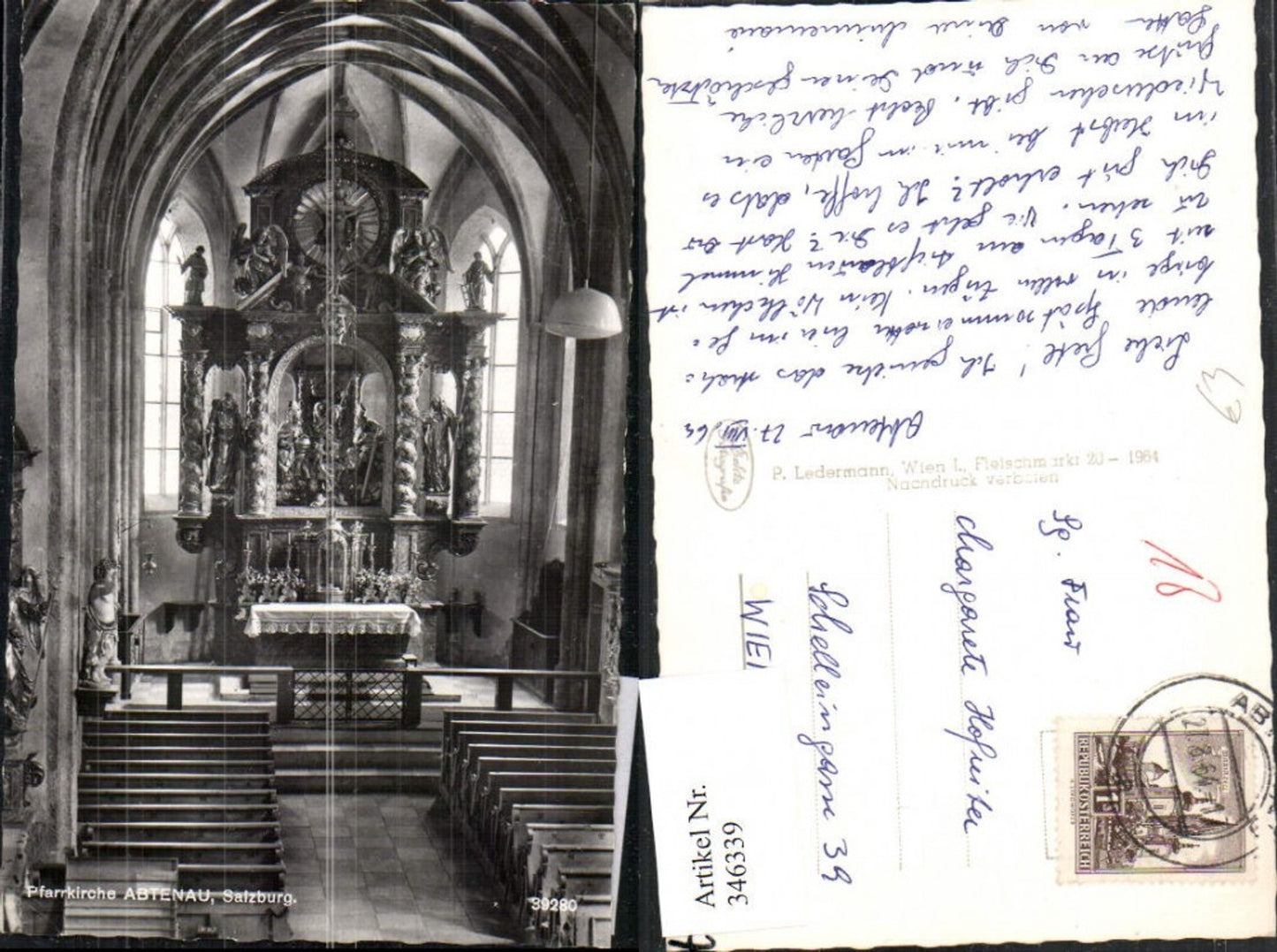 346339,Abtenau Pfarrkirche Kirche Innenansicht Altar