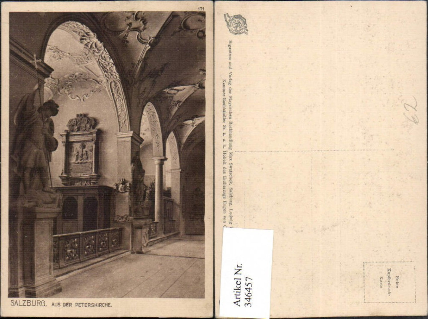 346457,Salzburg Peterskirche Kirche Innenansicht
