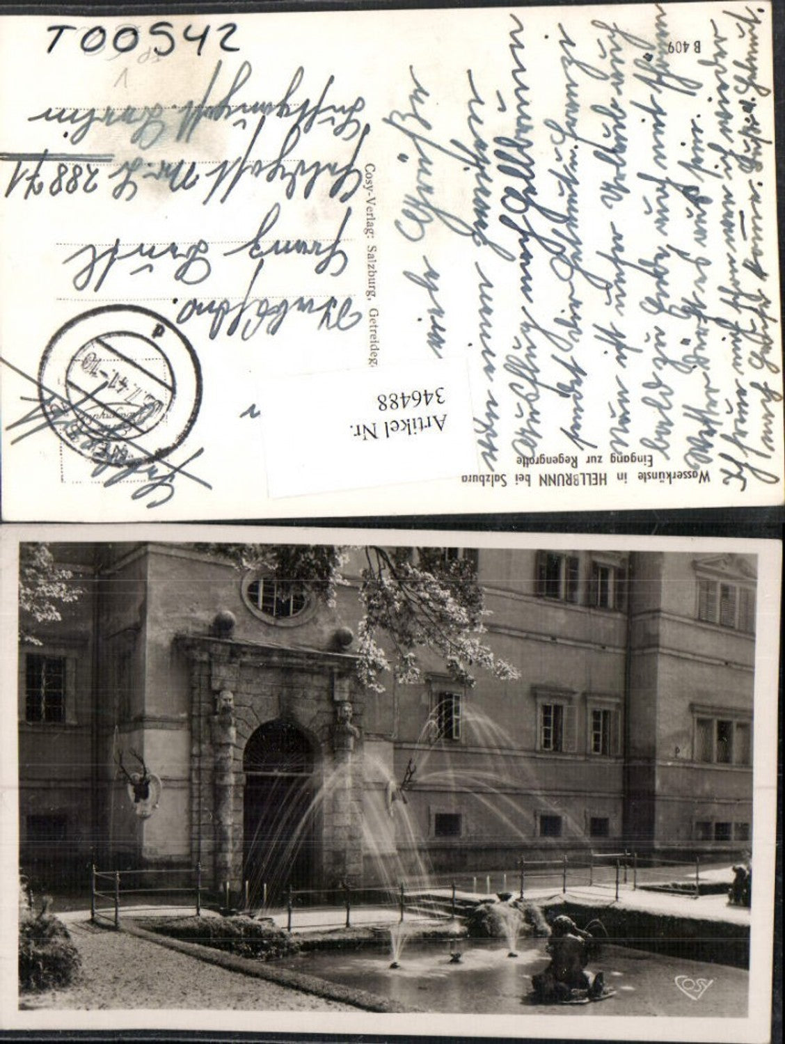 346488,Salzburg Hellbrunn Wasserkünste Eingang zur Regengrotte Feldpost Nr. L28871 pub Cosy