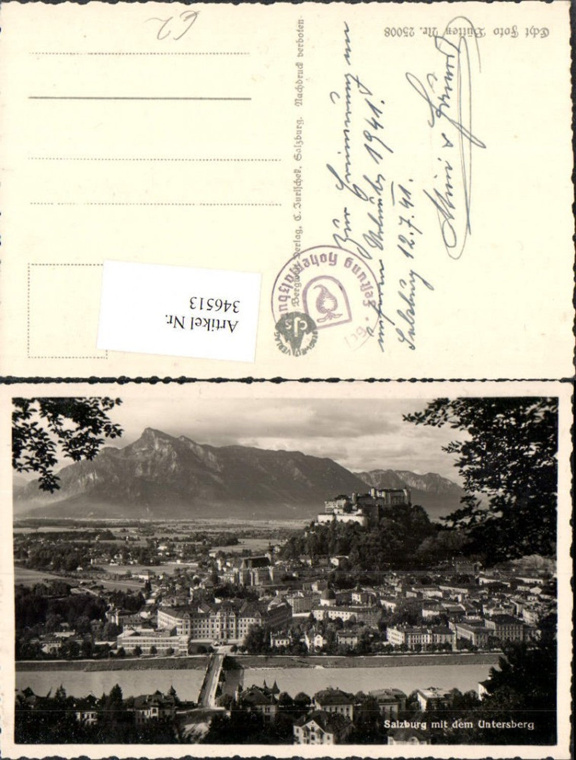 346513,Salzburg Totale m. Untersberg Bergkulisse