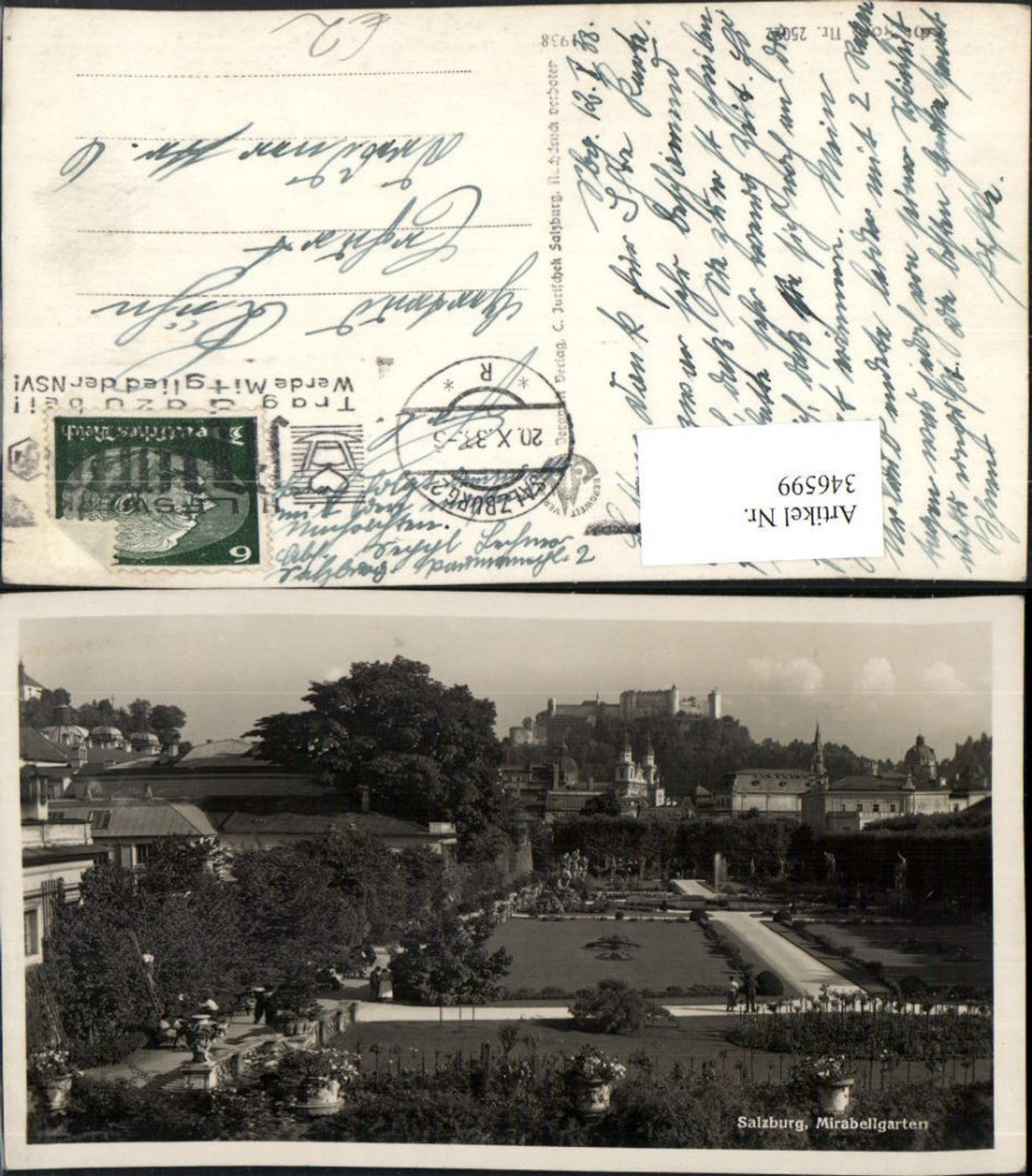 346599,Salzburg Mirabellgarten m. Blick zur Festung
