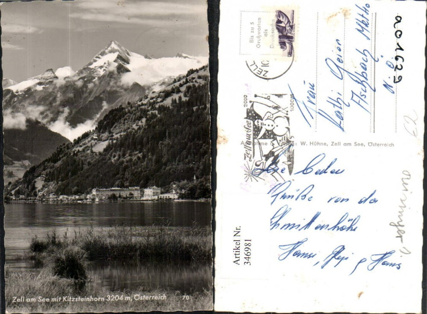 346981,Zell am See Teilansicht m. Kitzsteinhorn Bergkulisse