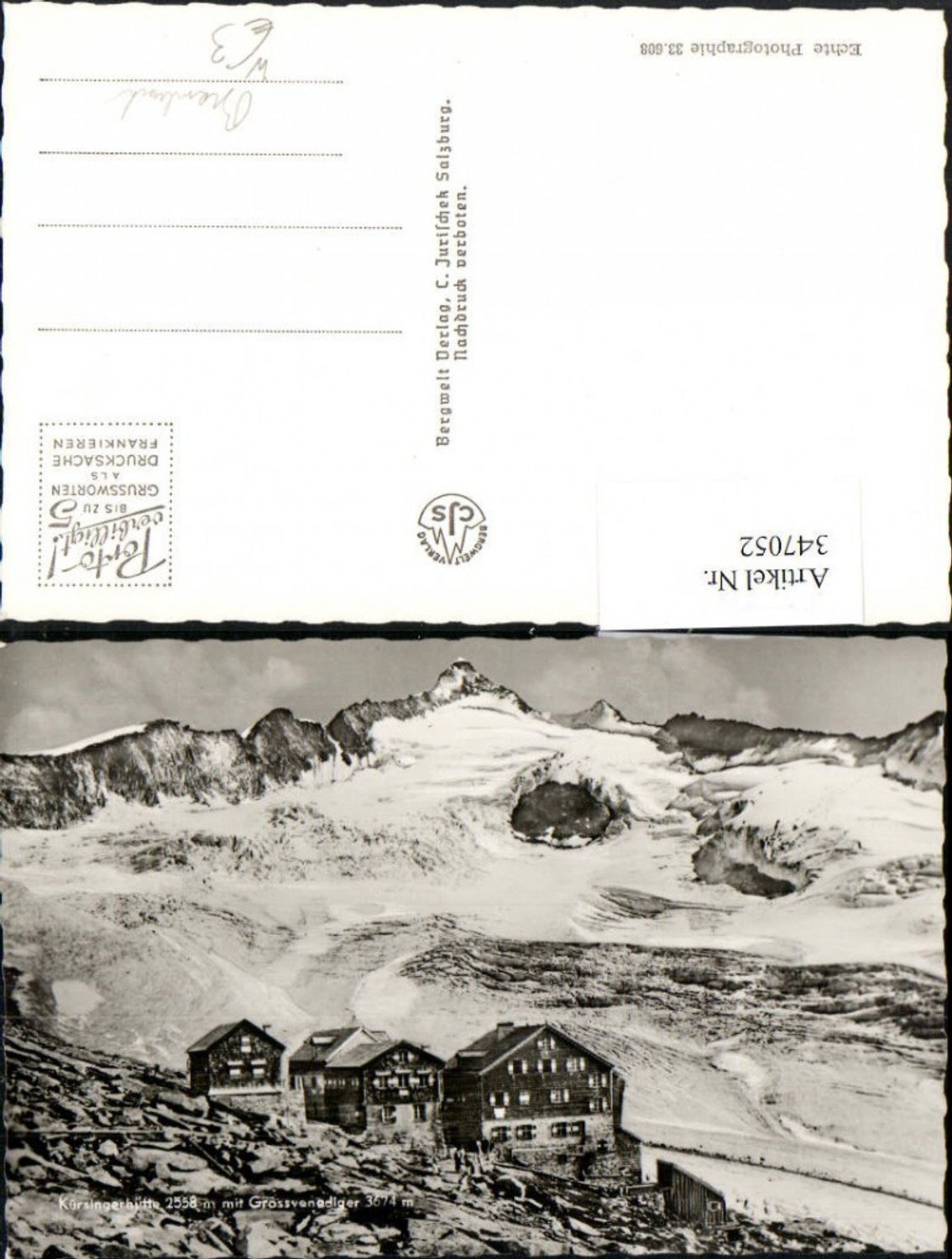 347052,Kürsingerhütte Berghütte b. Bramberg m. Großvenediger Bergkulisse