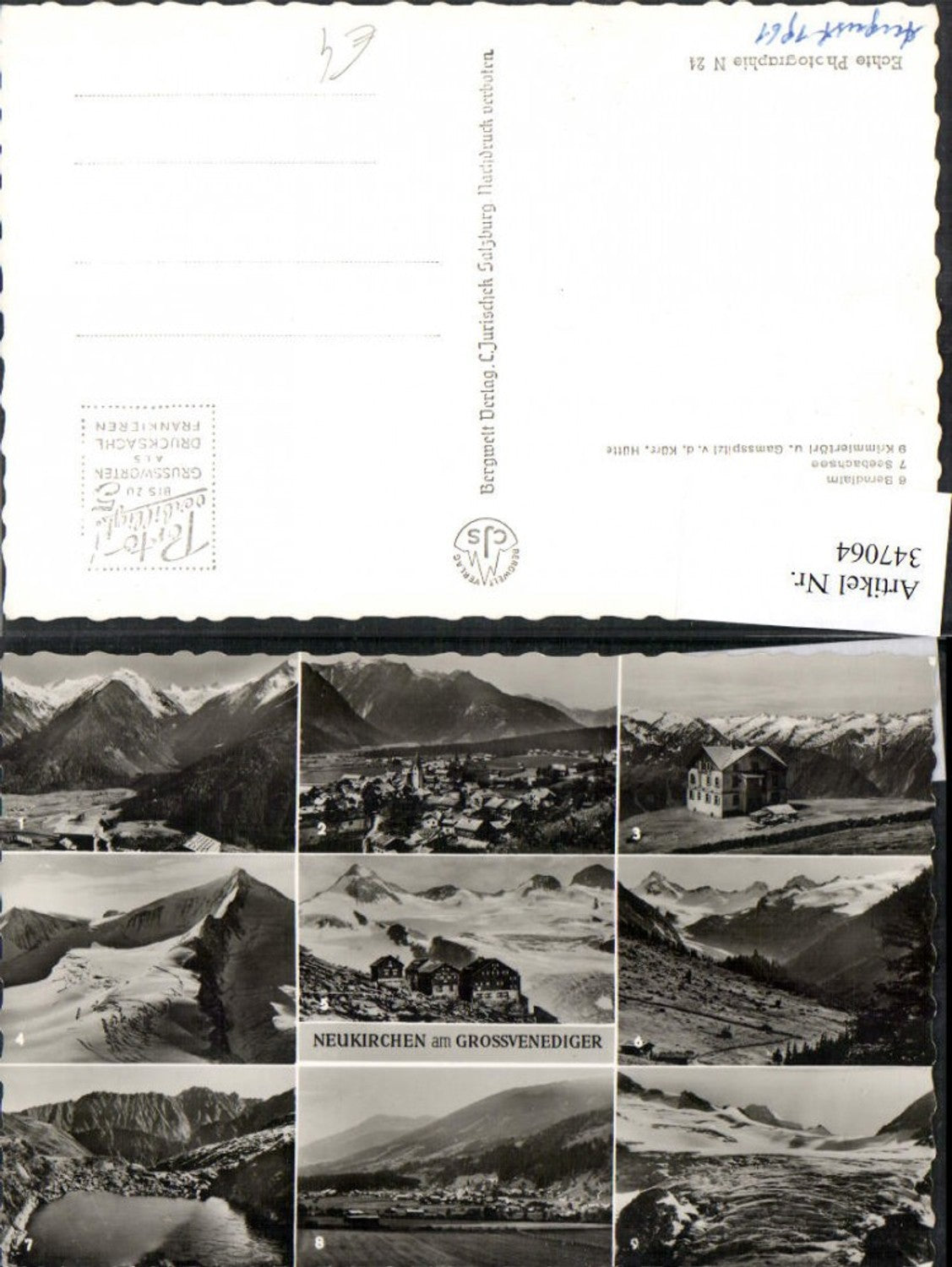 347064,Neukirchen am Großveneidger Totale Berghütten Gletscher Mehrbildkarte