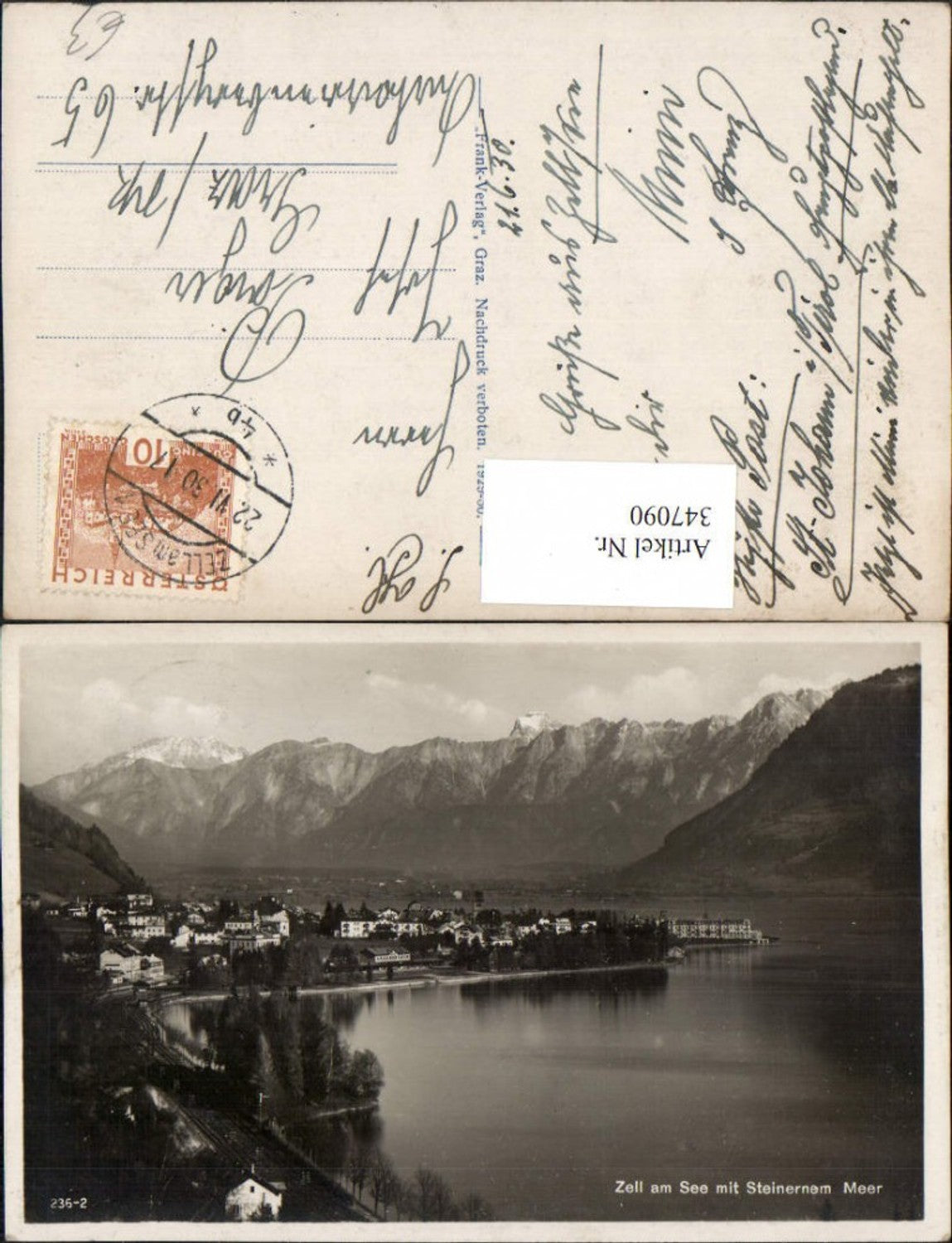 347090,Zell am See Totale m. Steinernem Meer Bergkulisse