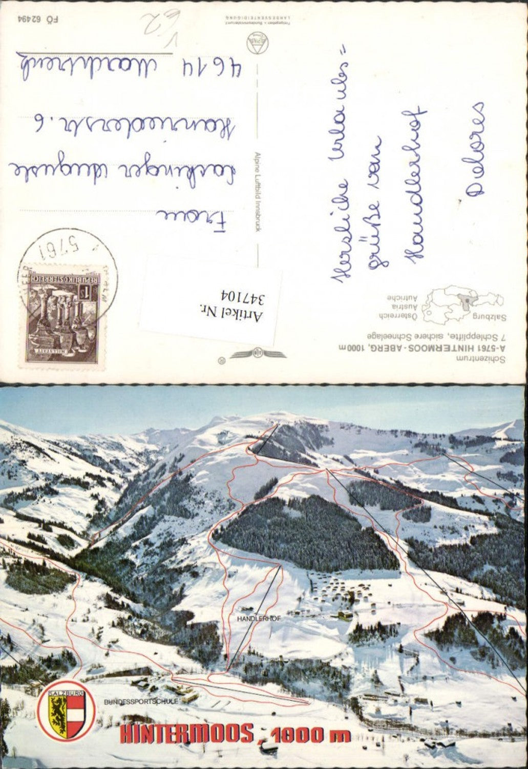 347104,Hintermoos b. Maria Alm Bundessportschule Winterbild pub Alpine Luftbild 62494