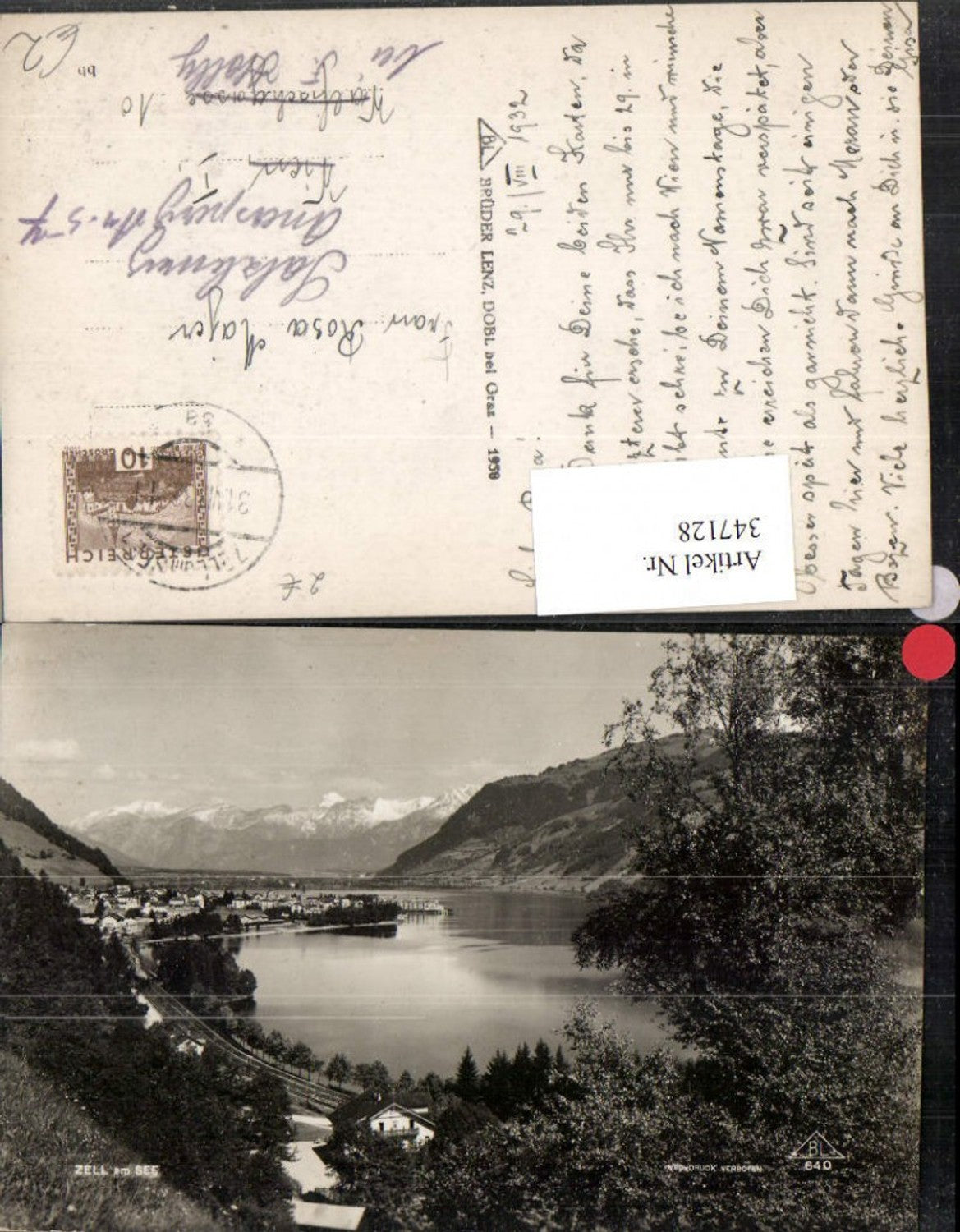 347128,Zell am See Teilansicht Bergkulisse