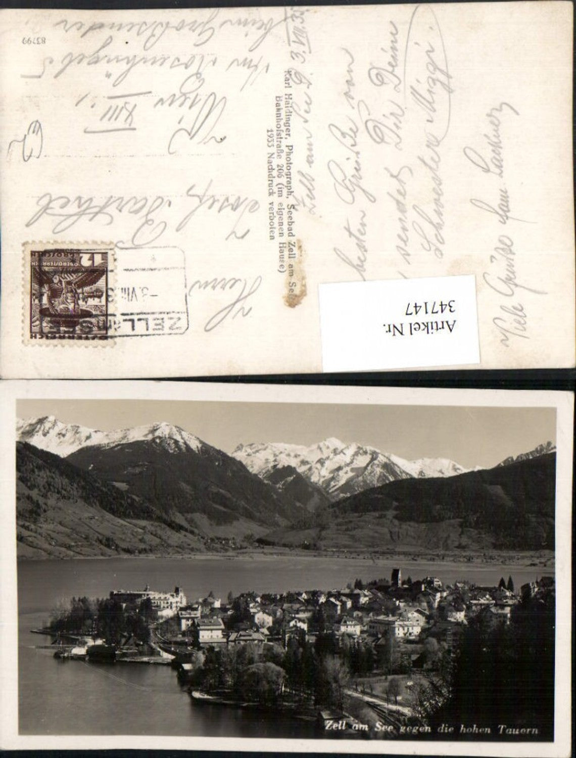 347147,Zell am See Totale geg. Hohe Tauern Bergkulisse