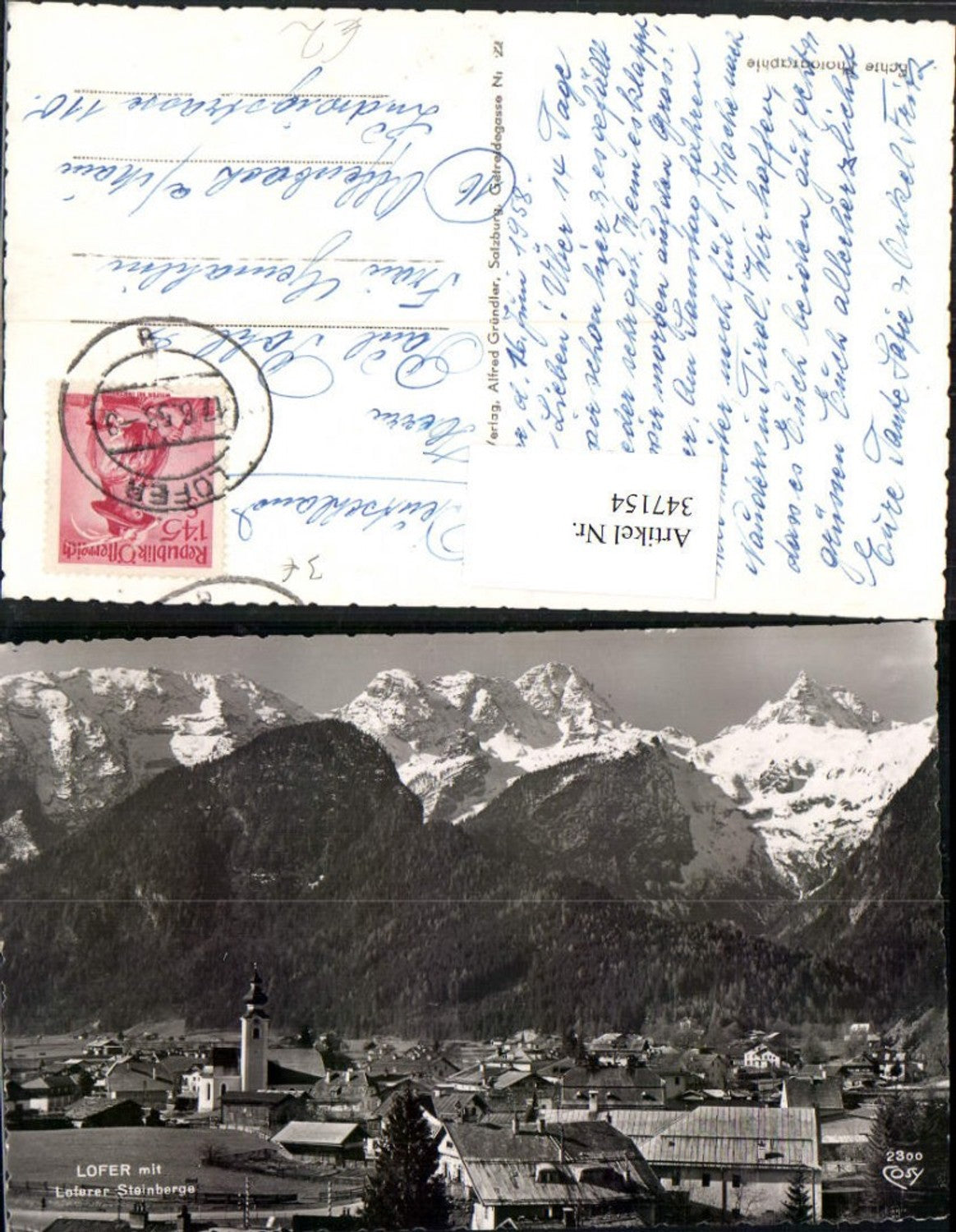 347154,Lofer Totale m. Loferer Steinberge Bergkulisse pub Cosy 2300