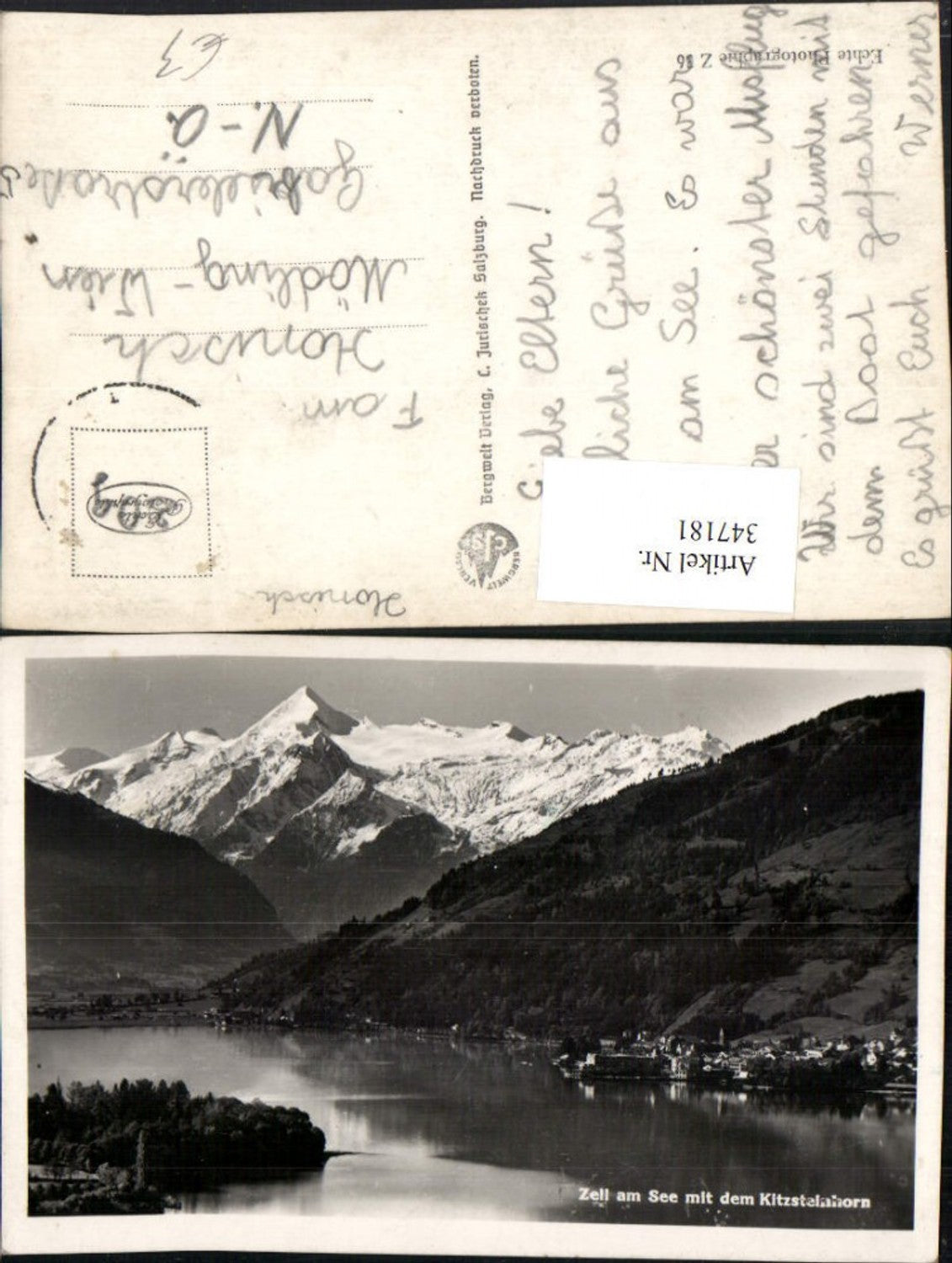 347181,Zell am See Teilansicht m. Kitzsteinhorn Bergkulisse