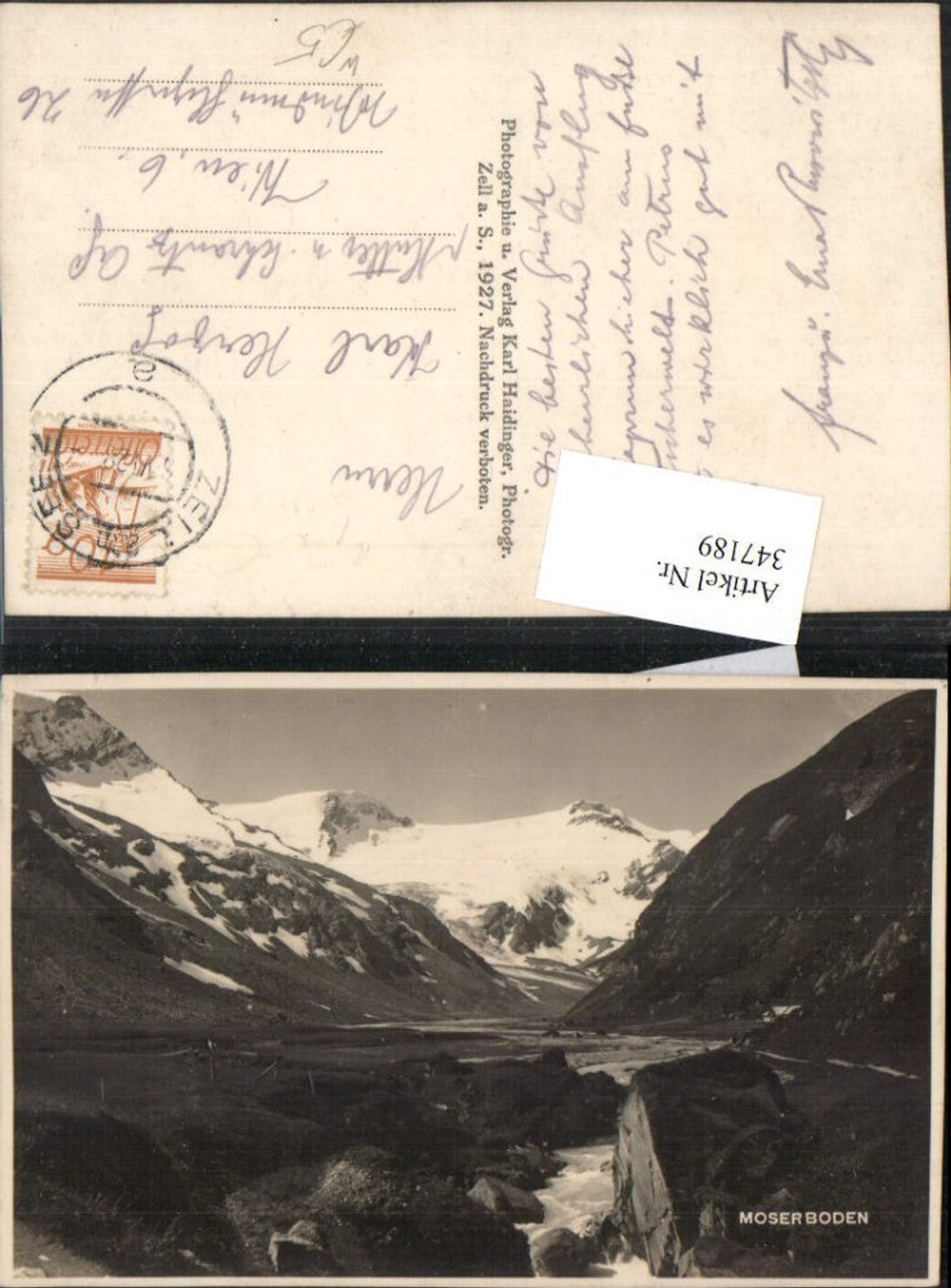 347189,Mooserboden b. Kaprun Bergkulisse