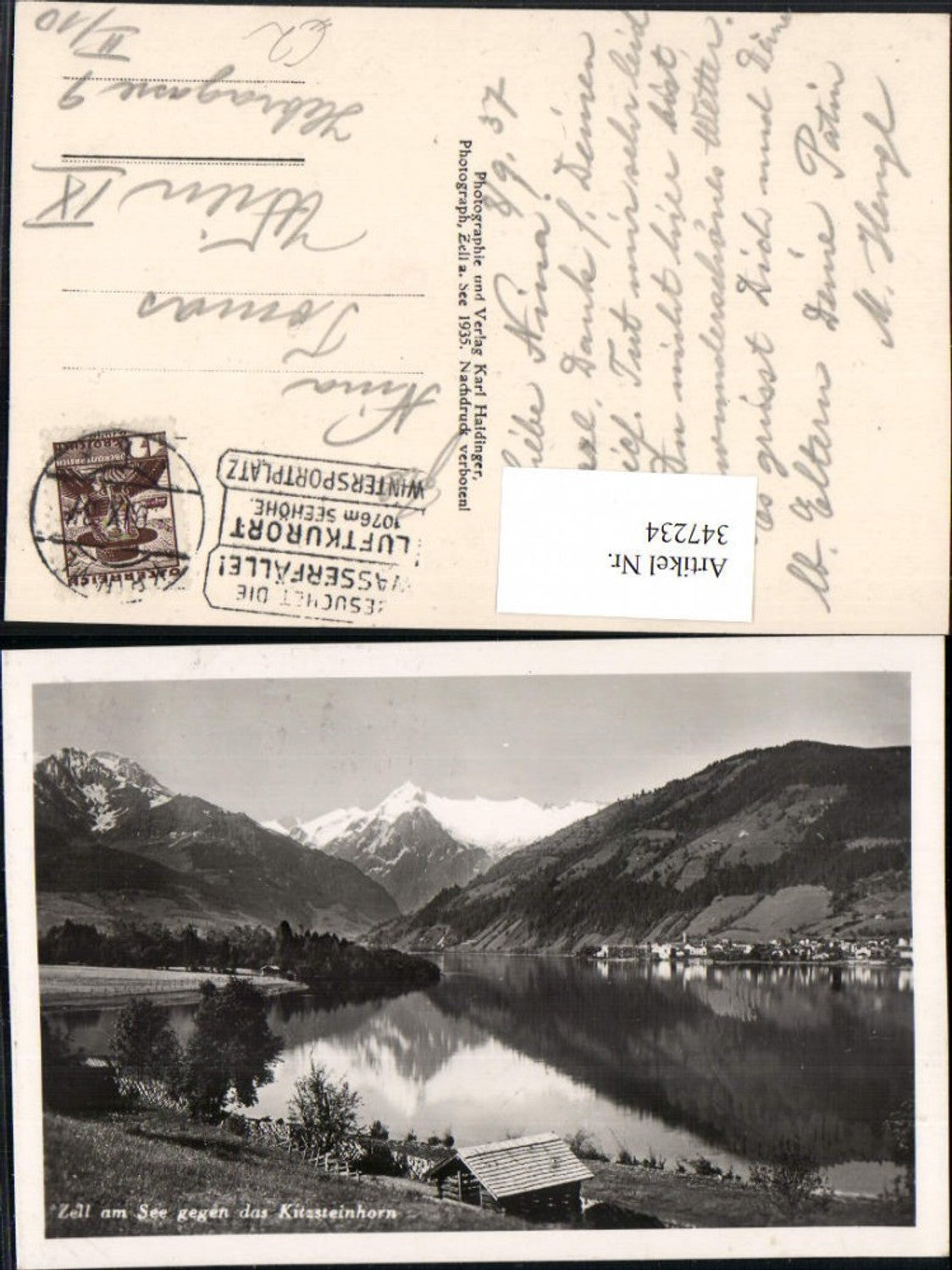 347234,Zell am See Teilansicht geg. Kitzsteinhorn Bergkulisse