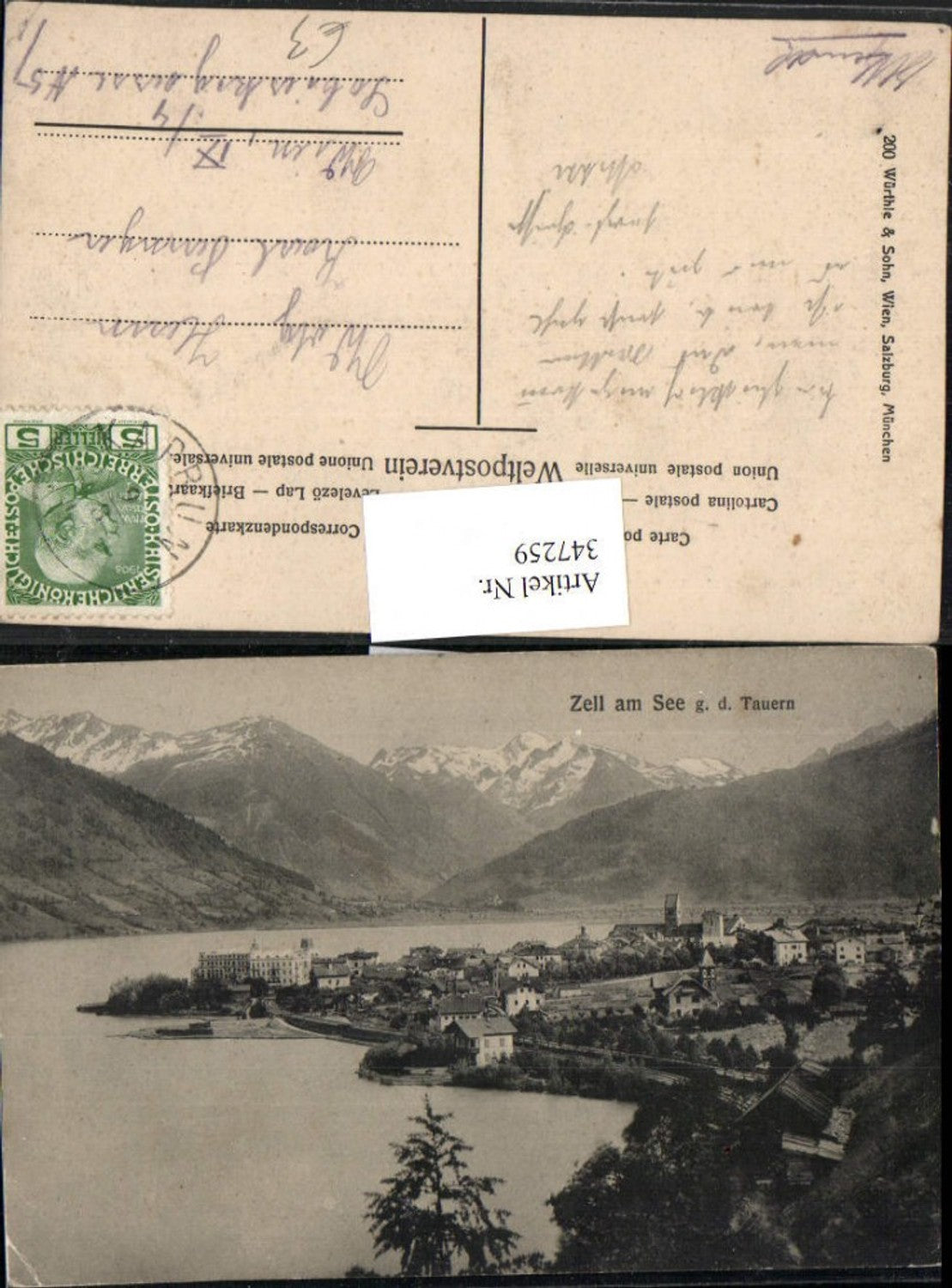 347259,Zell am See Totale geg. Tauern Bergkulisse