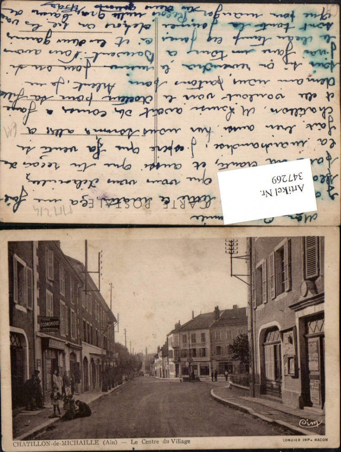 347269,Rhone-Alpes Ain Chatilolon-de-Michaille Le Centre du Viliage Straßenansicht