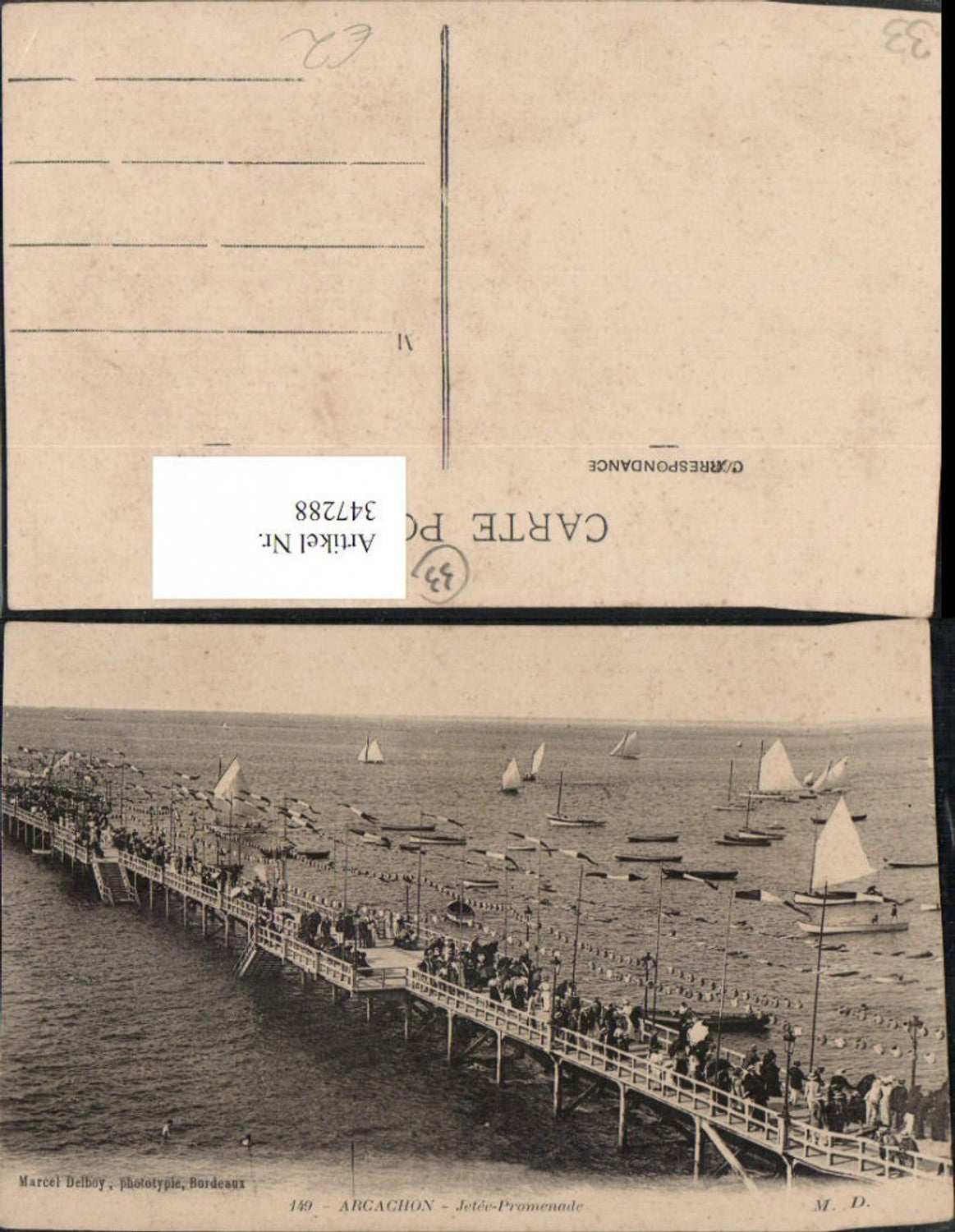 347288,Aquitanien Gironde Arcachon Jetee Promenade Seebrücke Segelboote
